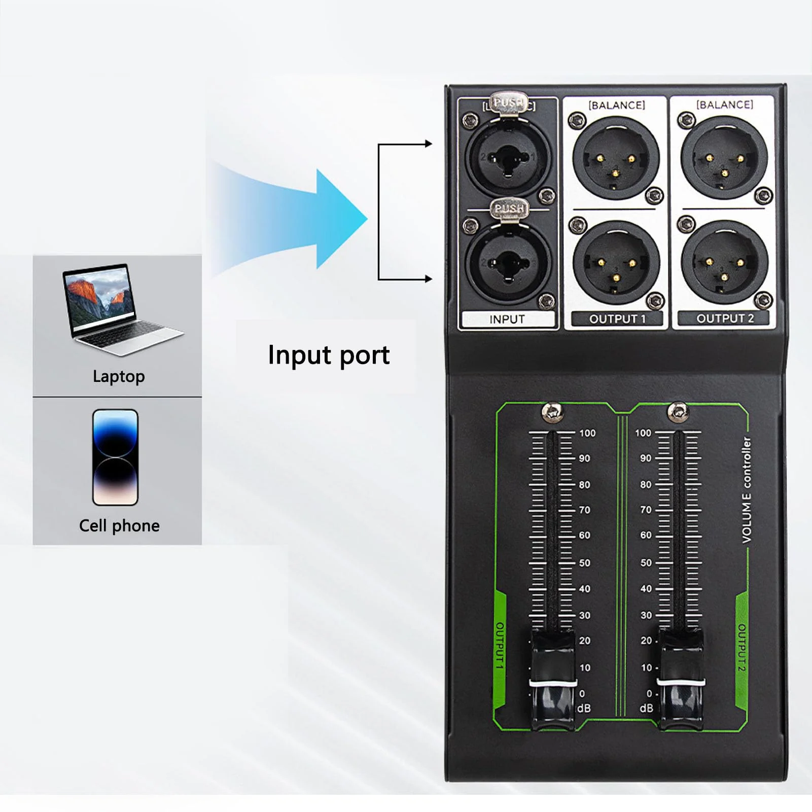 Professional Passive Volume Controller - Low Noise Audio Attenuator for Studio Recording, Live Sound Mixing | Compact Aluminum Alloy Design | Perfect for Sound Engineers & Studio Technicians - Image 6