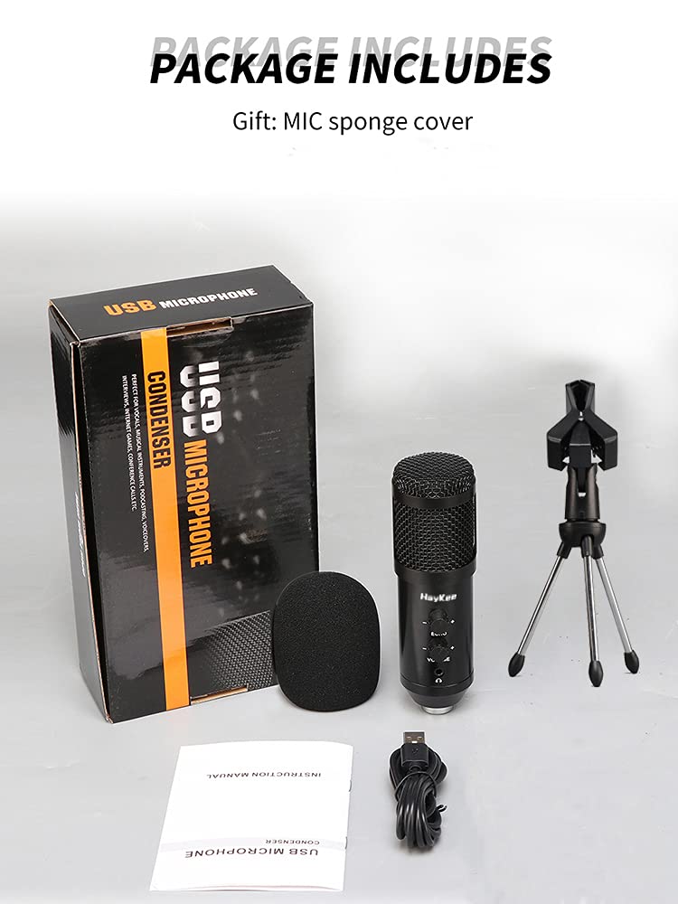 Professional Phone & USB Condenser Microphone with Stand for Computer & Phone, Plug & Play. Great for Live Streaming, YouTube Recording, Gaming, Podcast, Karaoke on Cell Phone & PC - Image 6