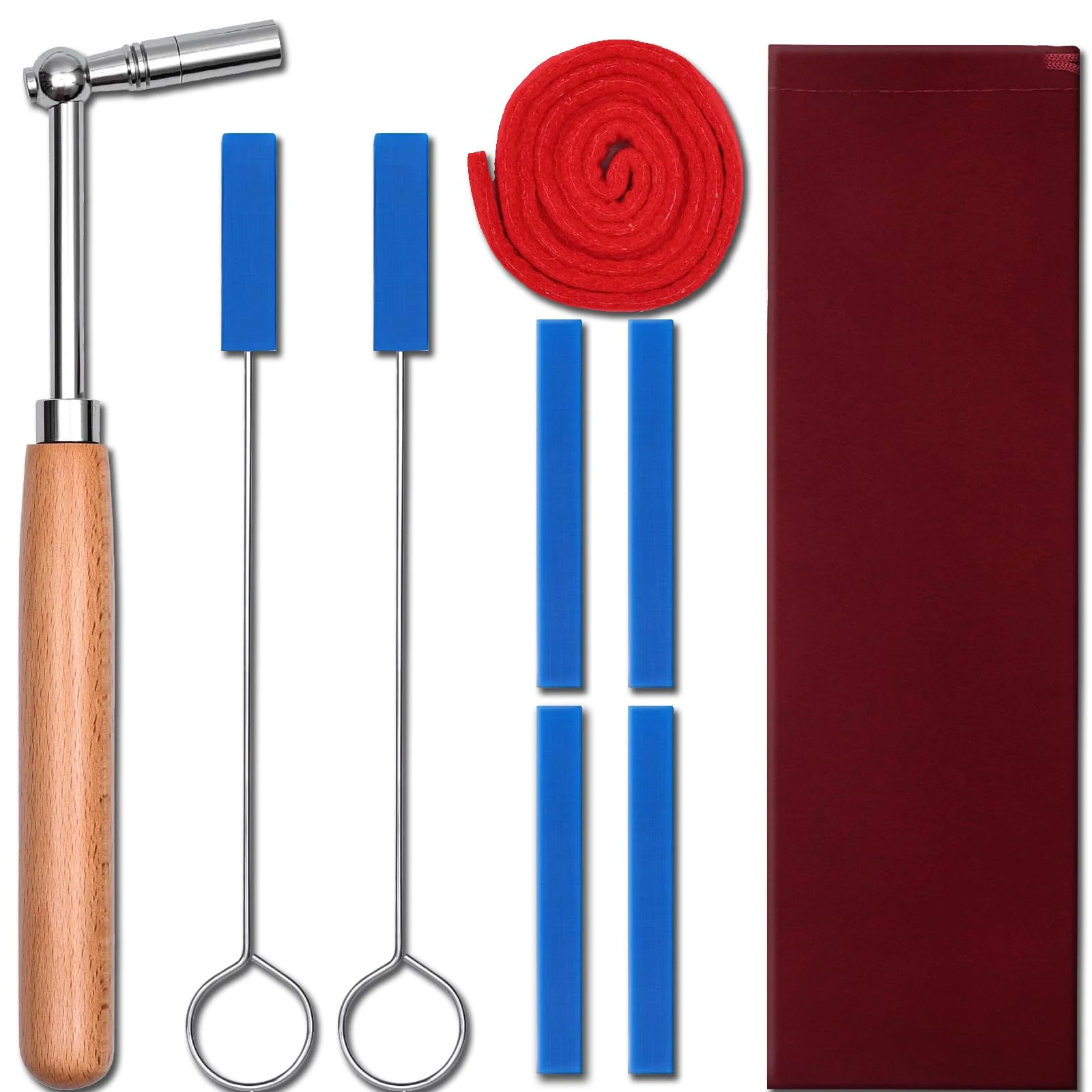 Professional Piano Tuning Kit, 9 PCS Piano Tuner Wrench Hammer piano tuning Mute kit tools 9 Pack Set