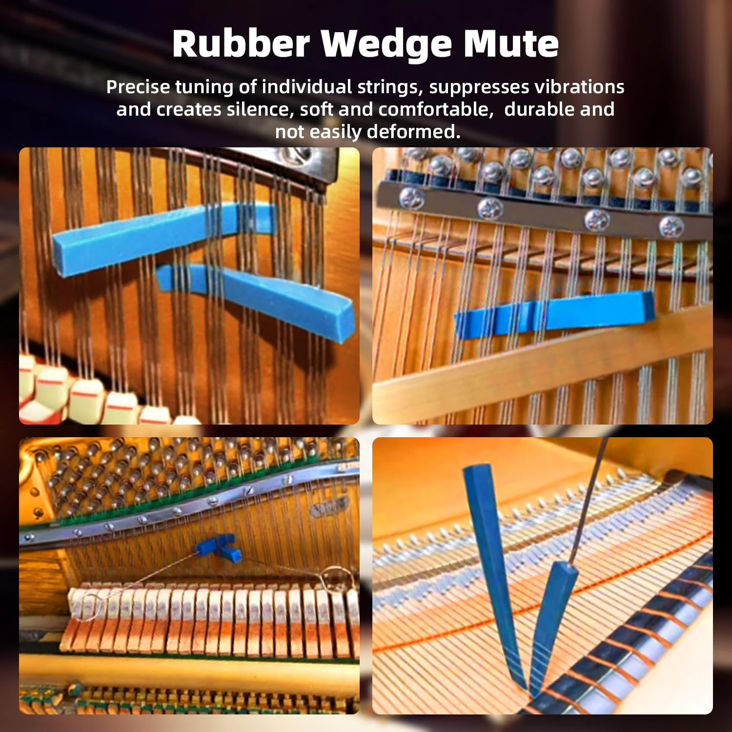 Professional Piano Tuning Kit, 9 PCS Piano Tuner Wrench Hammer piano tuning Mute kit tools 9 Pack Set - Image 3