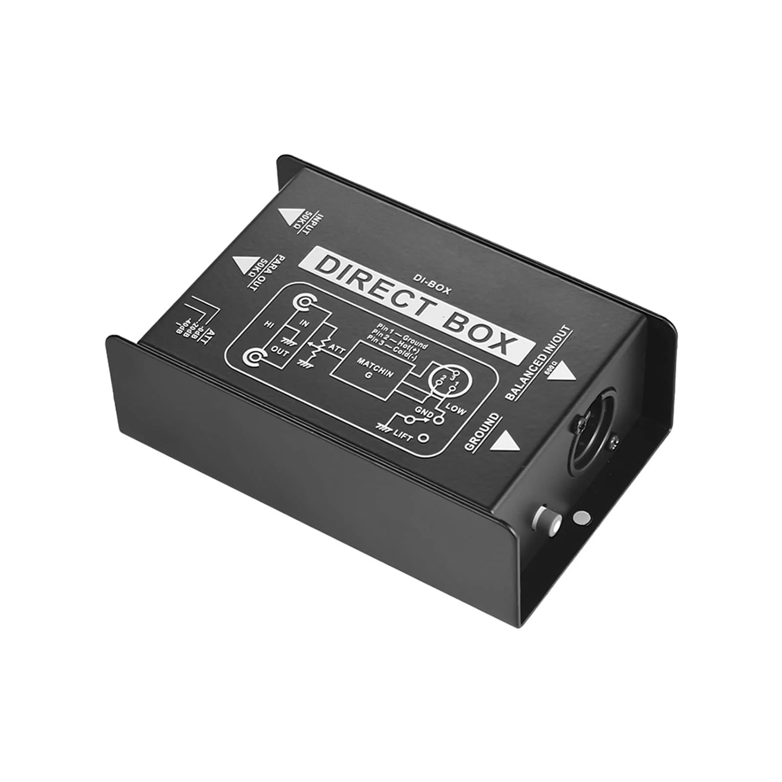 Professional Single Channel Passive DI-Box Hum Eliminator Direct Injection Audio Box Balanced & Unbalance Signal Converter for Electric Guitar Bass Live Performance Direct Box - Image 2