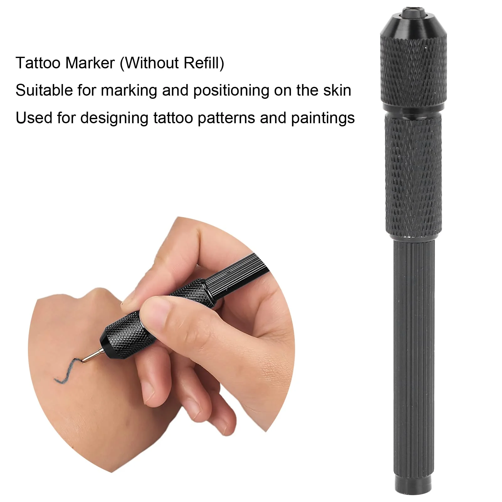 Professional Tattoo Marker for Eyebrows, Eyeliner and Lips - Tattoo Stencil Marker Pen (Black, No Refill) - Image 6