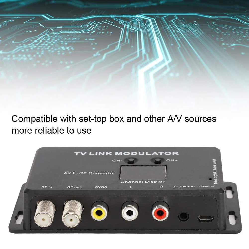 Professional TM70 UHF Modulator TV Link Modulator AV HF Converter IR Extender Adapter with USB Cable Receiving Cable for PC Laptop PS3 TV STB VHS VCR Camera DVD - Image 3