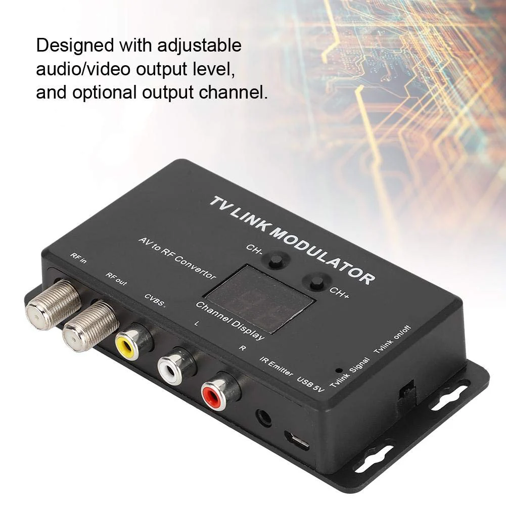 Professional TM70 UHF Modulator TV Link Modulator AV HF Converter IR Extender Adapter with USB Cable Receiving Cable for PC Laptop PS3 TV STB VHS VCR Camera DVD - Image 5