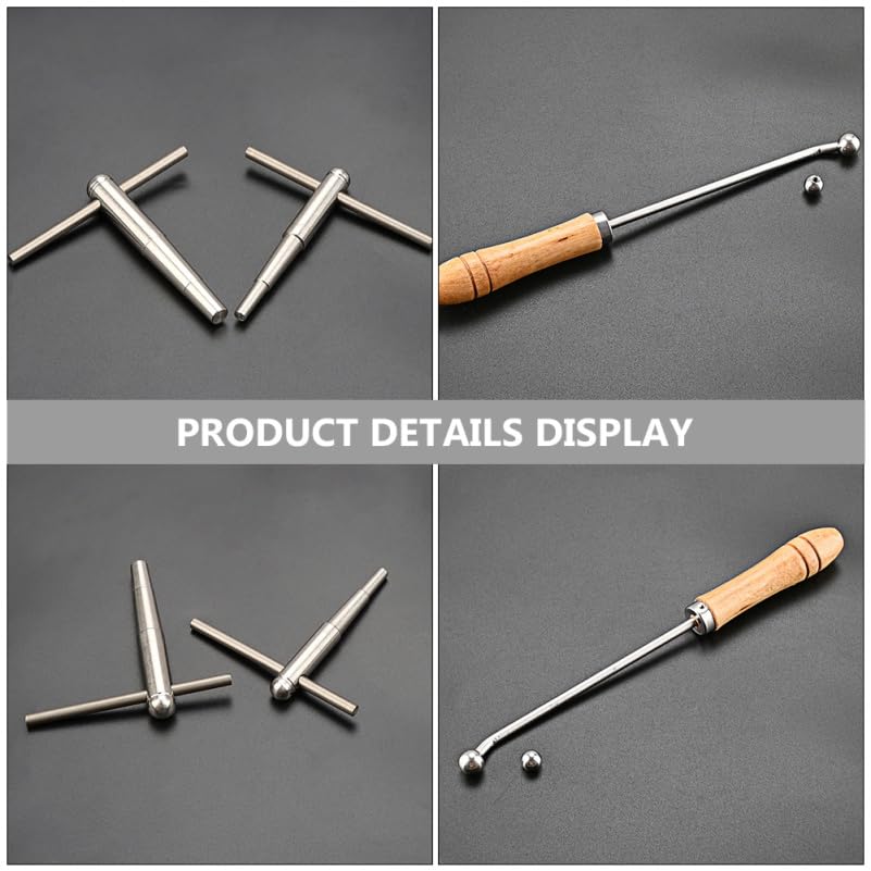 Professional Trombone Trumpet Repair Tool Set with Wooden Handle - Includes Two Sizes for Accurate Dent Repair, Essential Trumpet Accessories - Image 3