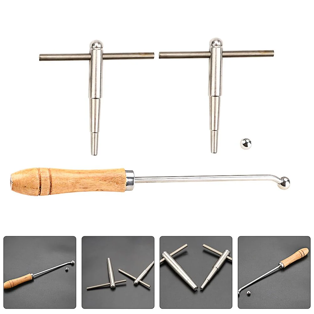 Professional Trombone Trumpet Repair Tool Set with Wooden Handle - Includes Two Sizes for Accurate Dent Repair, Essential Trumpet Accessories - Image 9
