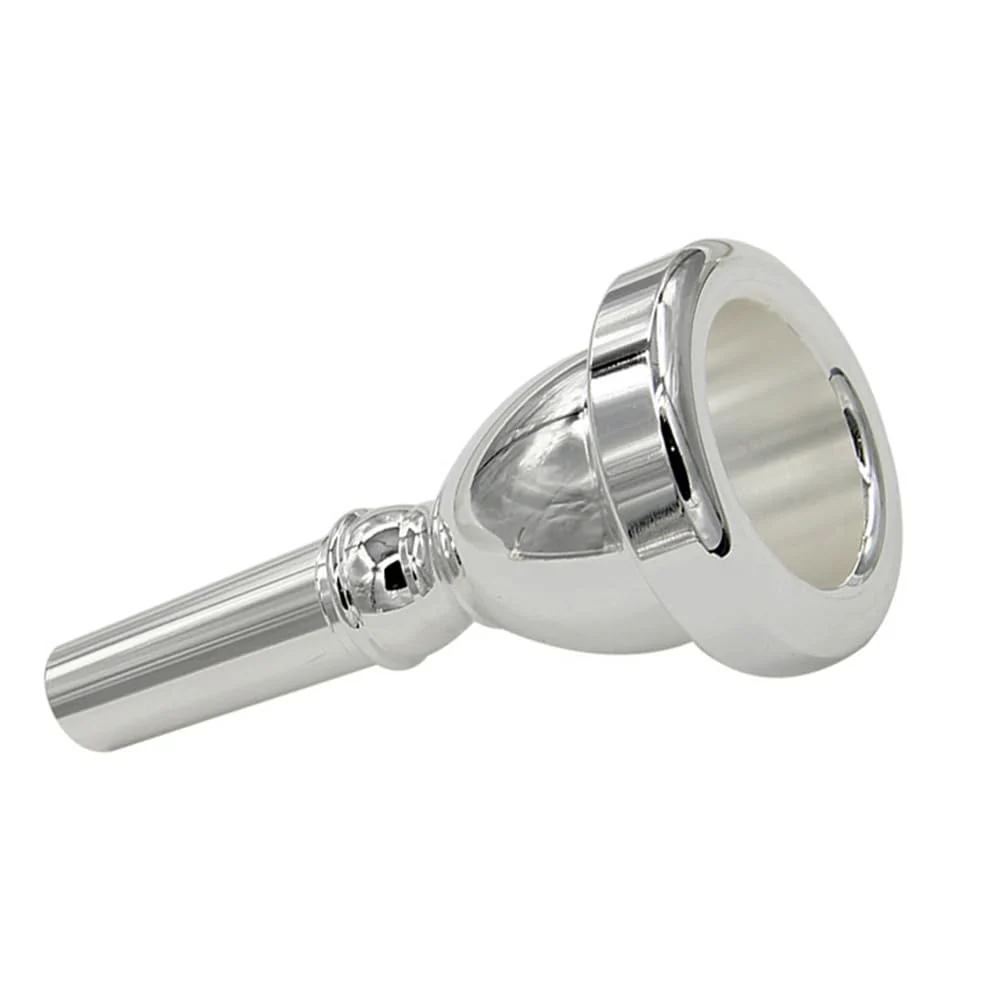 Professonal Tuba Mouthpiece, Silver Plated Tuba Player Mouthpiece Replacement Musical Brass Instruments Accessories - Image 2