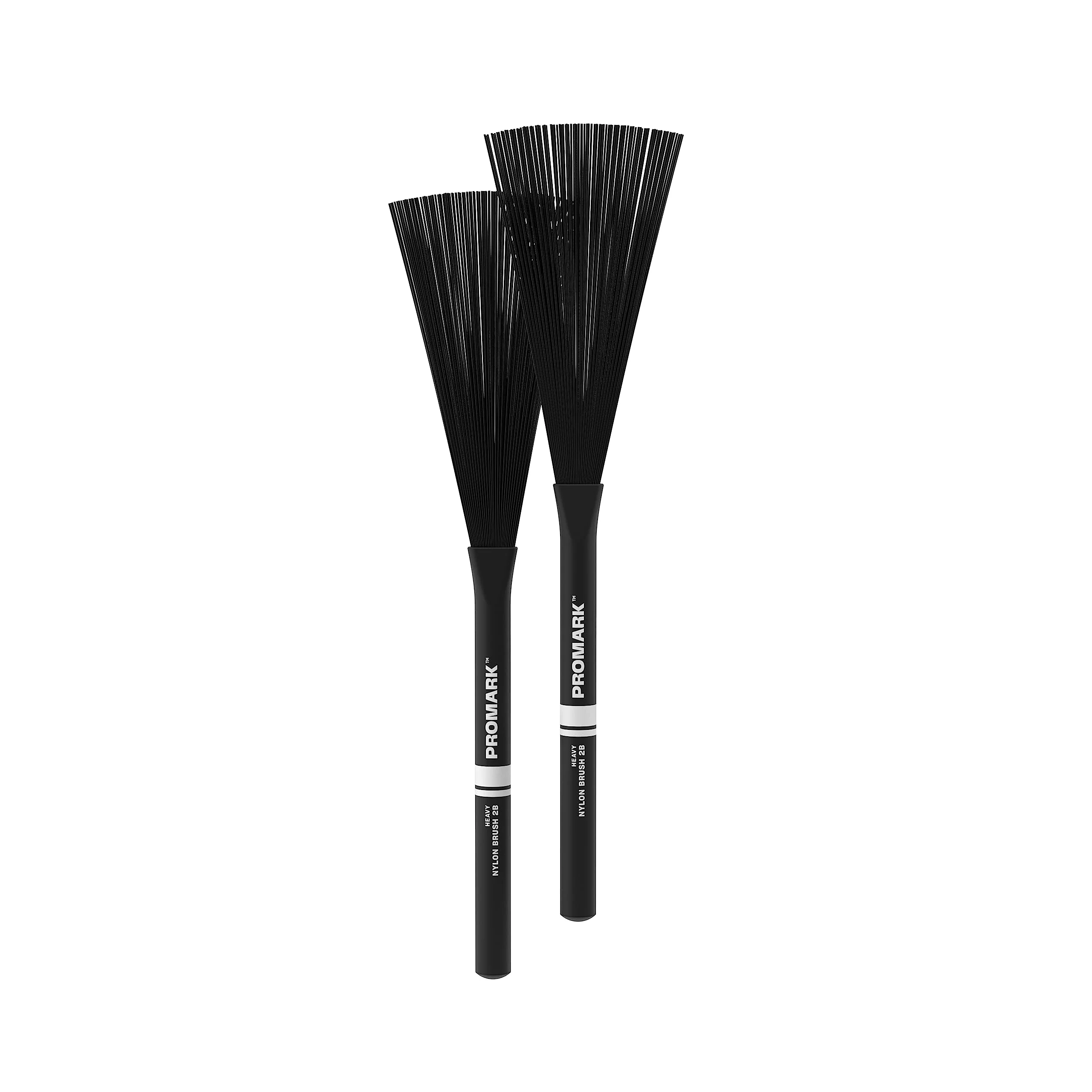 ProMark Heavy Nylon Brush 2B - Black - Jazz Brush - Wire Brush for Snare Drums - Nylon Drum Brush - Image 2