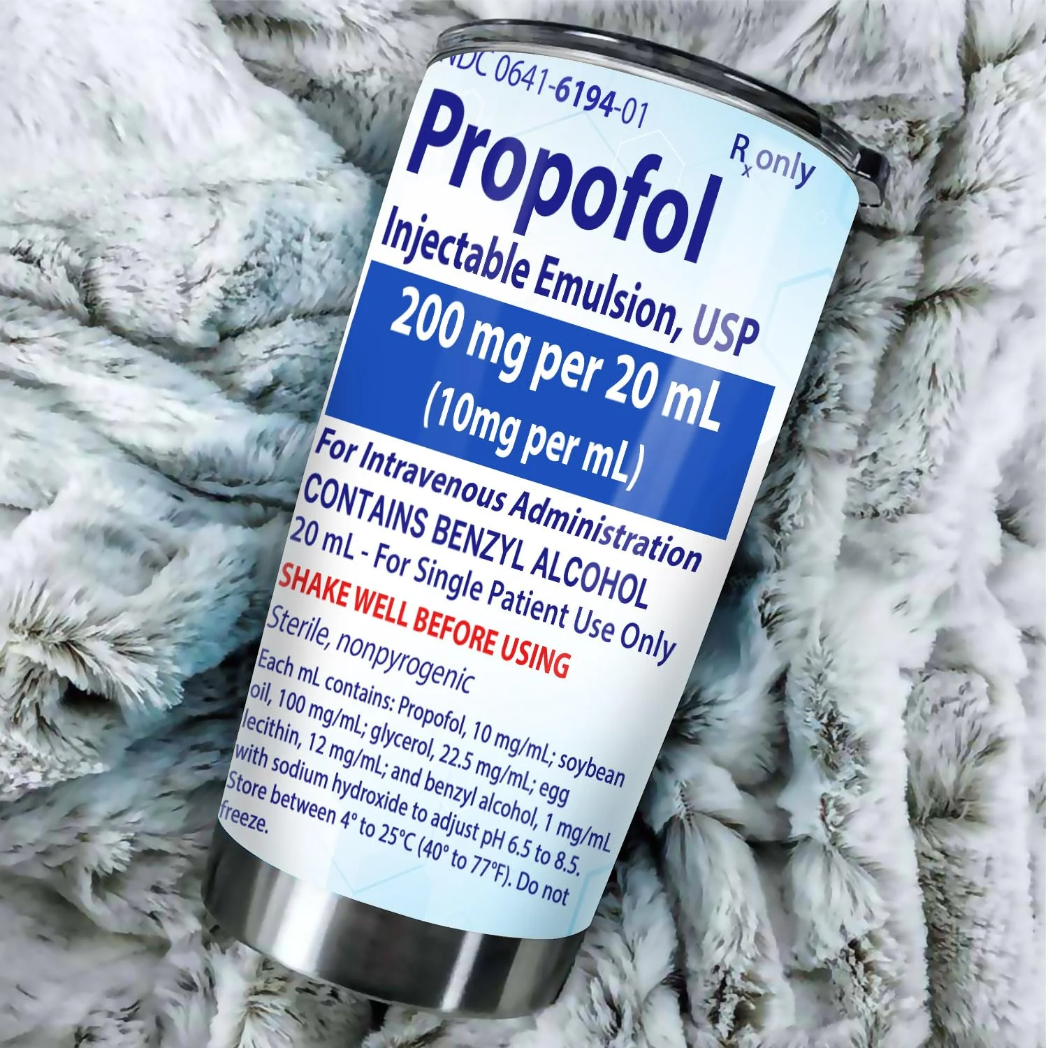 Propofol Tumbler For Nurse Straw Lid 20oz, Medical Nursing Student Graduation Gift, Nurses Week Gift For Nurse ICU ER Emergency Doctor RN CRNA Vet Tech Surgical Tech Medication Tumbler NU04 - Image 5
