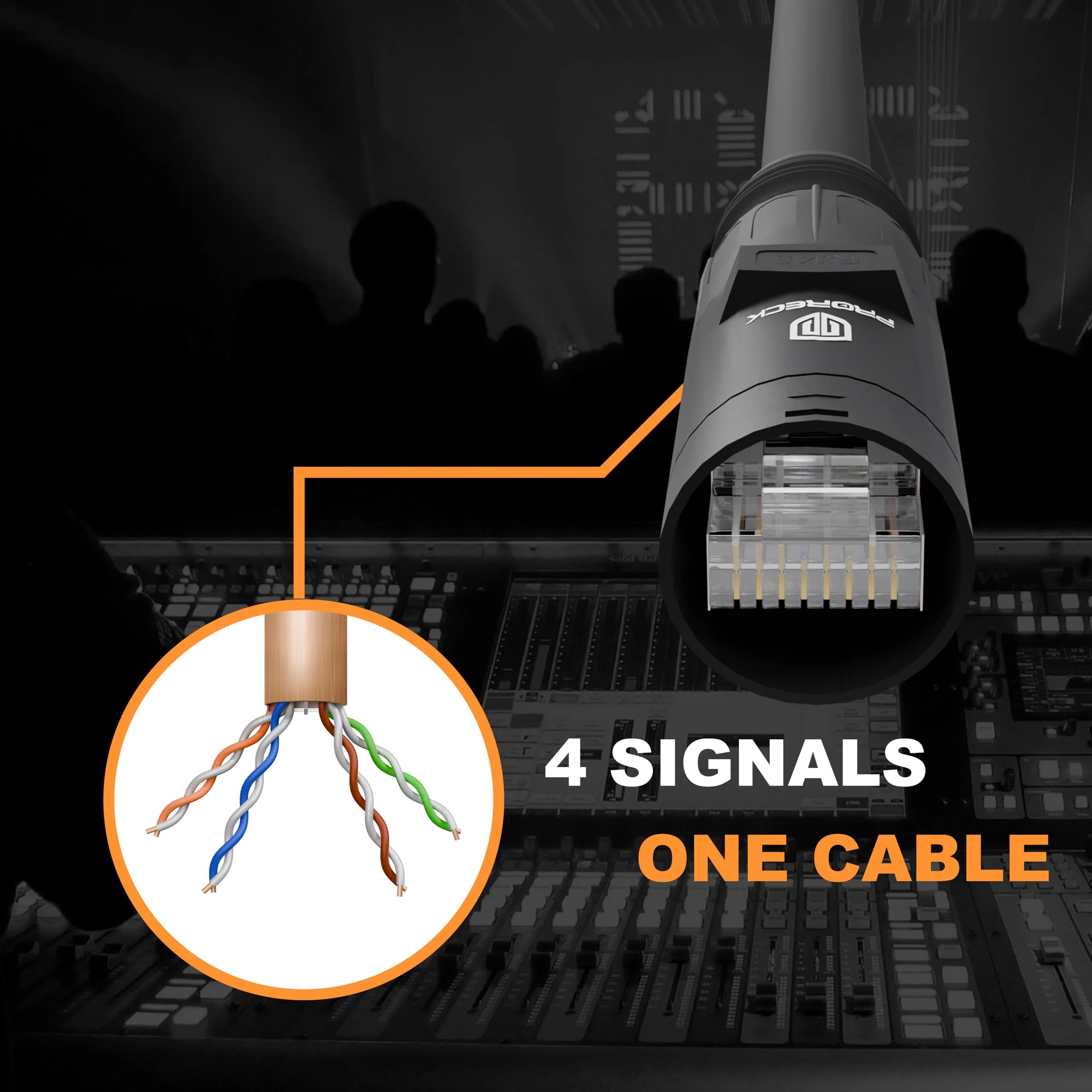 PRORECK SFTP CAT6 Dual Shielded Ethernet Cable with EtherCON RJ45 Connectors,10ft, High-Speed, Ideal for Pro Sound Systems, Studio, and Live Performances (PR-C6B-10) 10 Feet - Image 4