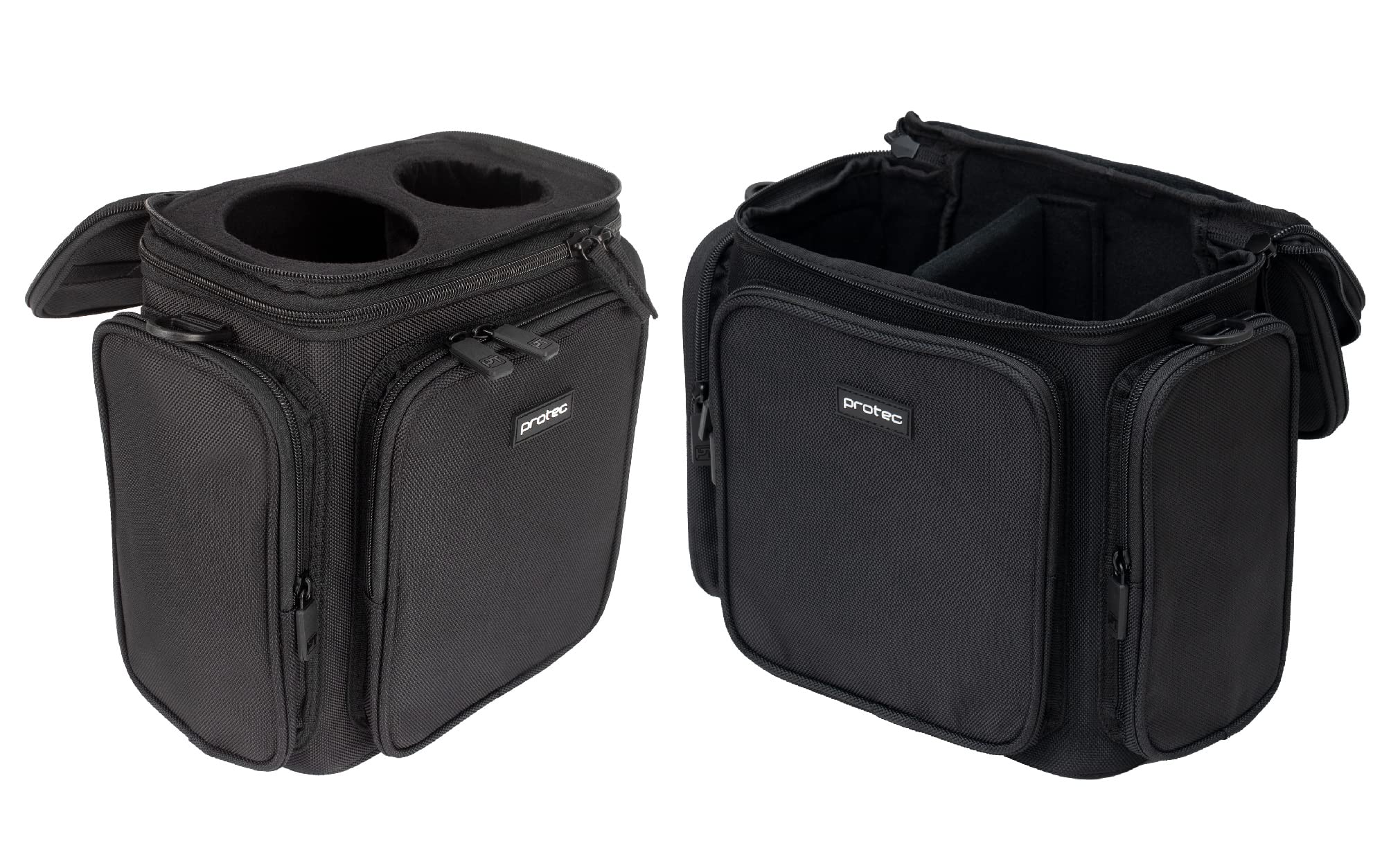 Protec French Horn Double Mute Bag, Modular Wall & Mute Holder, Model M409, Black - Image 3