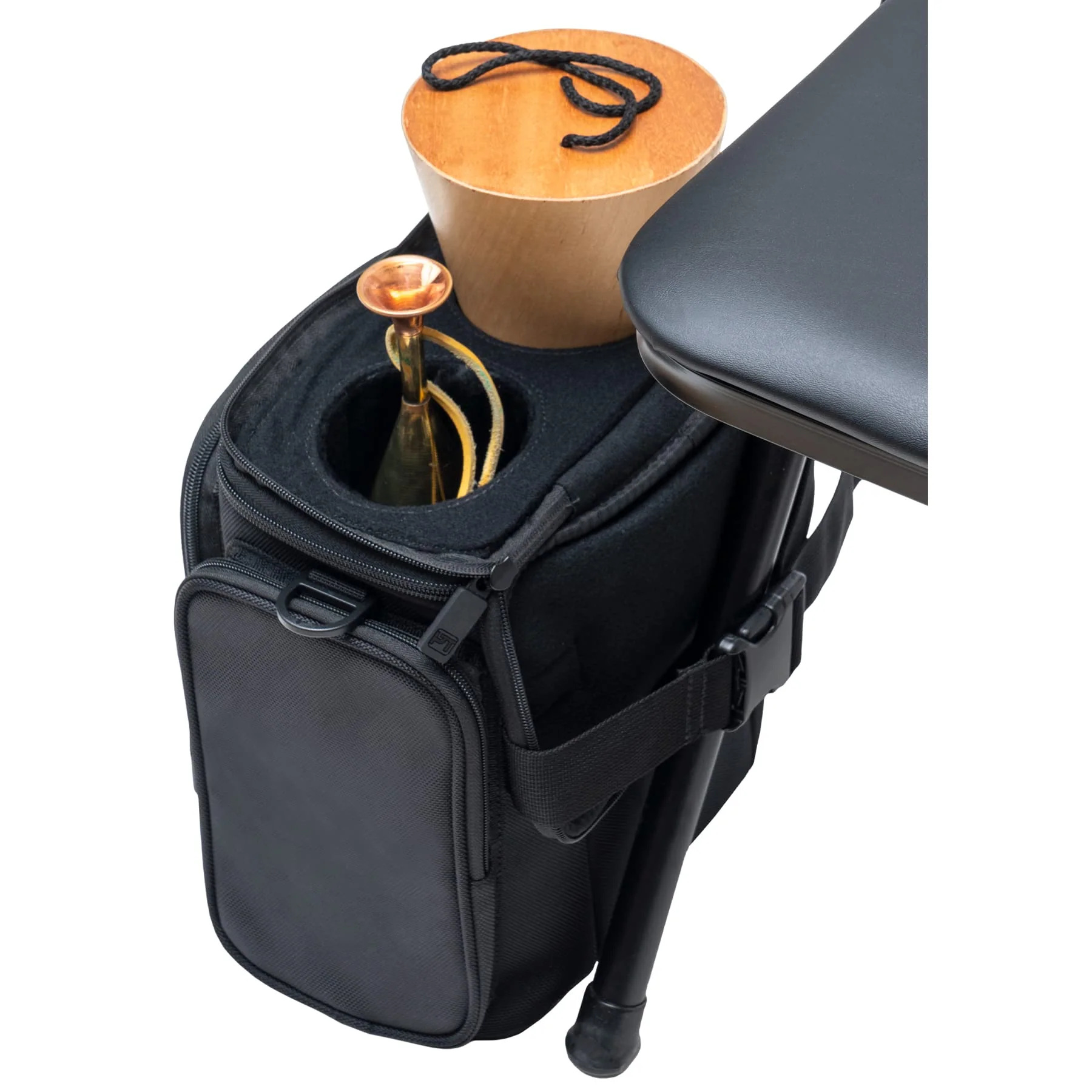 Protec French Horn Double Mute Bag, Modular Wall & Mute Holder, Model M409, Black - Image 5