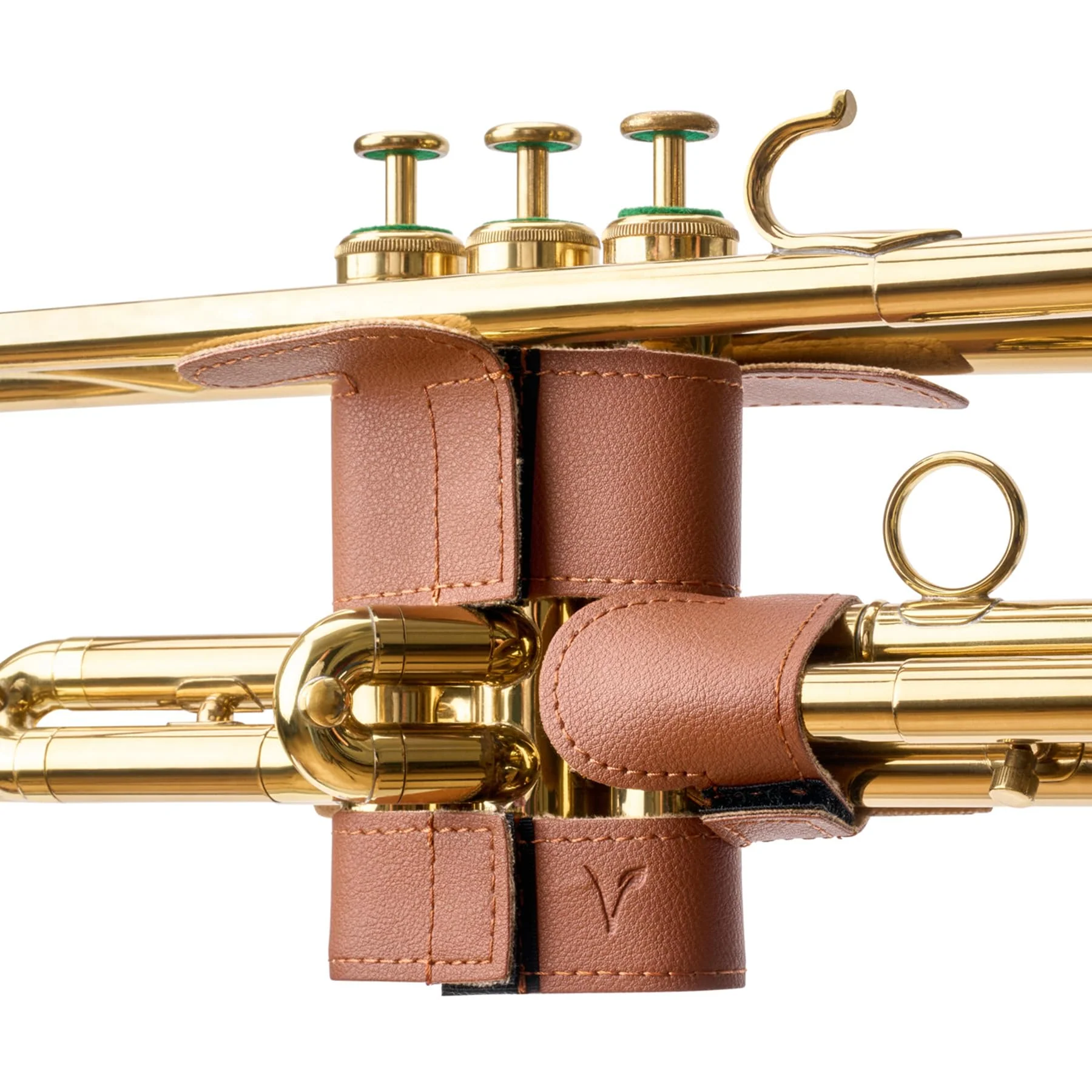 Protec Leatherette Trumpet Valve Guard (6-Point), Cocoa, Model VL226SPCC 6-Point - Image 2