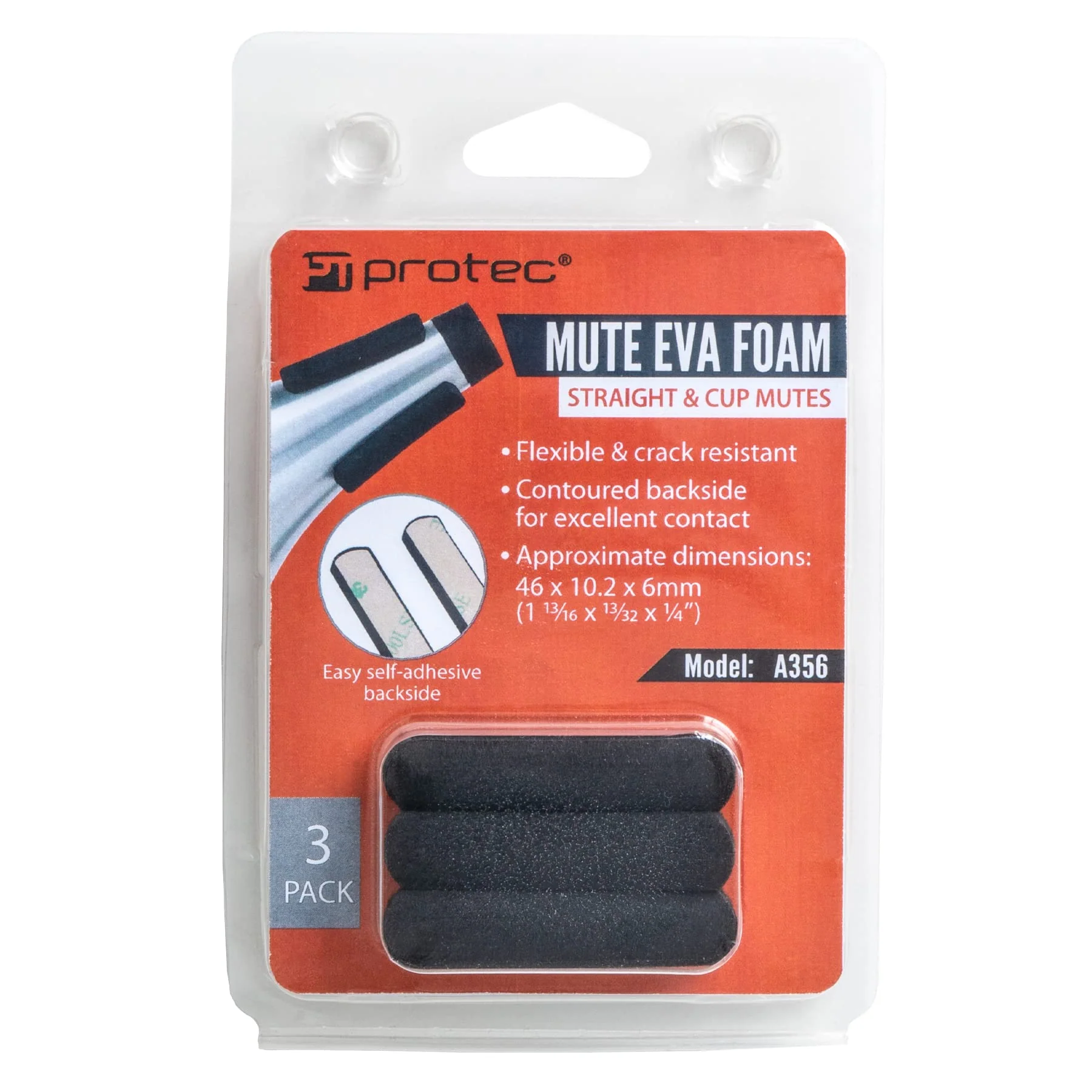 Protec Model A356 Mute Replacement EVA Foam (3-Pack), 46 x 10.2 x 6mm 46 x 10 x 6mm - Image 4