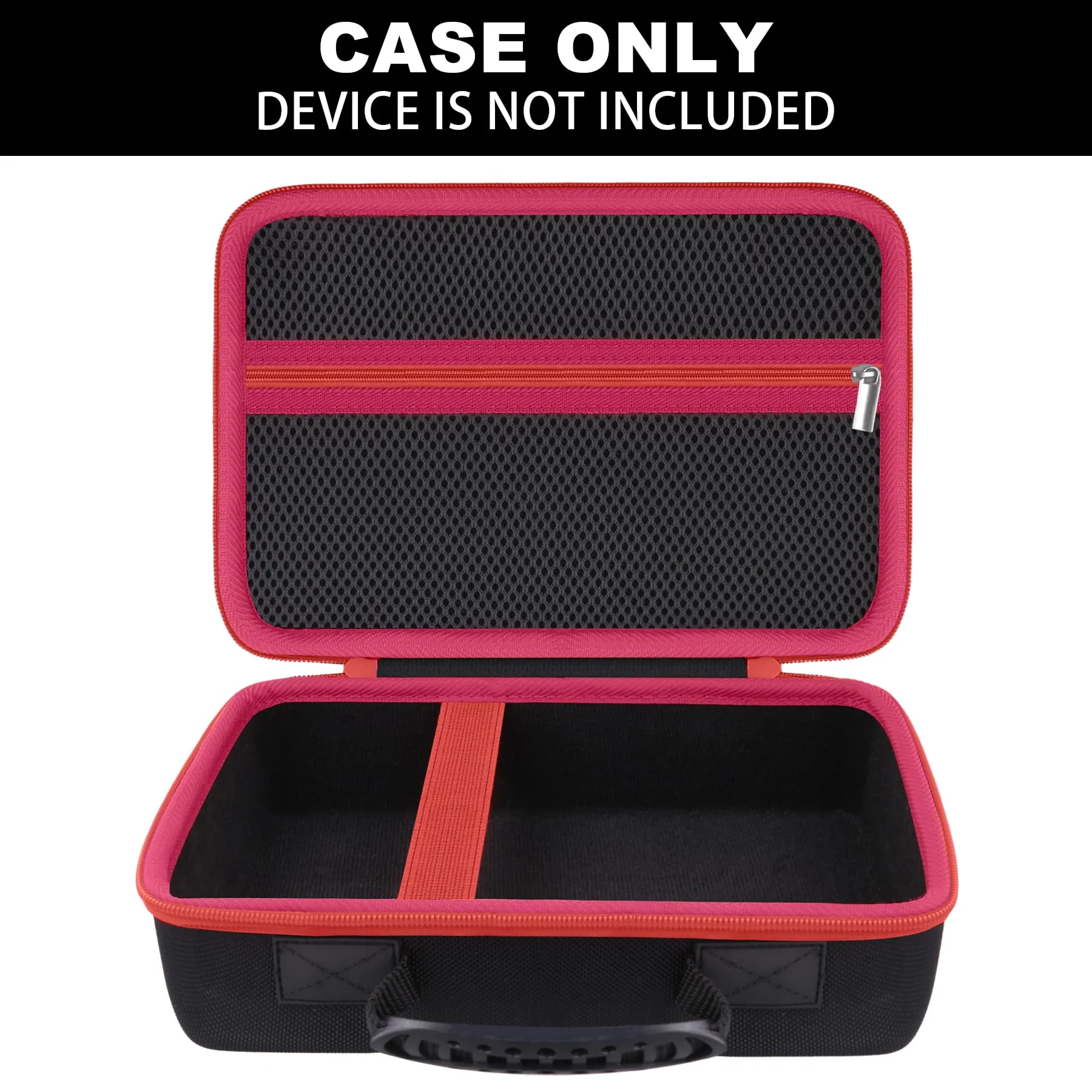 Protection Storage Case Compatible with NOCO Boost GB70 / X GBX75 UltraSafe Jump Starter Lithium Battery Booster Pack and Accessories（Black Case + Red Zipper）-Flaxune - Image 3