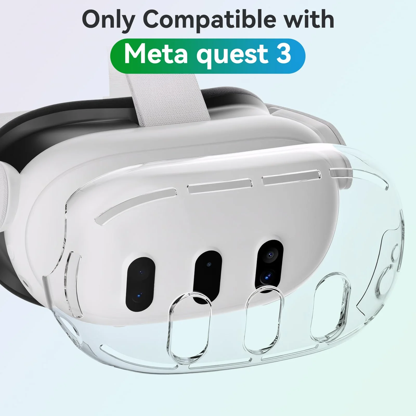 Protective Case for Meta Quest 3,VR Accessories for Meta Quest 3,Replacement kit for Meta Quest 3,Include Impact Resistant Cover Lens Cover Lens Tempered Glass Protector Joystick Caps - Image 2