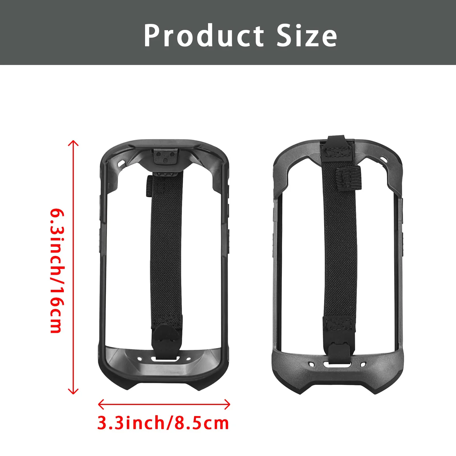 Protective Cover Case Rugged Boot with Hand Strap for Zebra TC51 TC52 TC56 TC57 TC510K,Case for Handheld Barcode Touch Mobile Computer,Scanner Accessories(Black) Black - Image 7