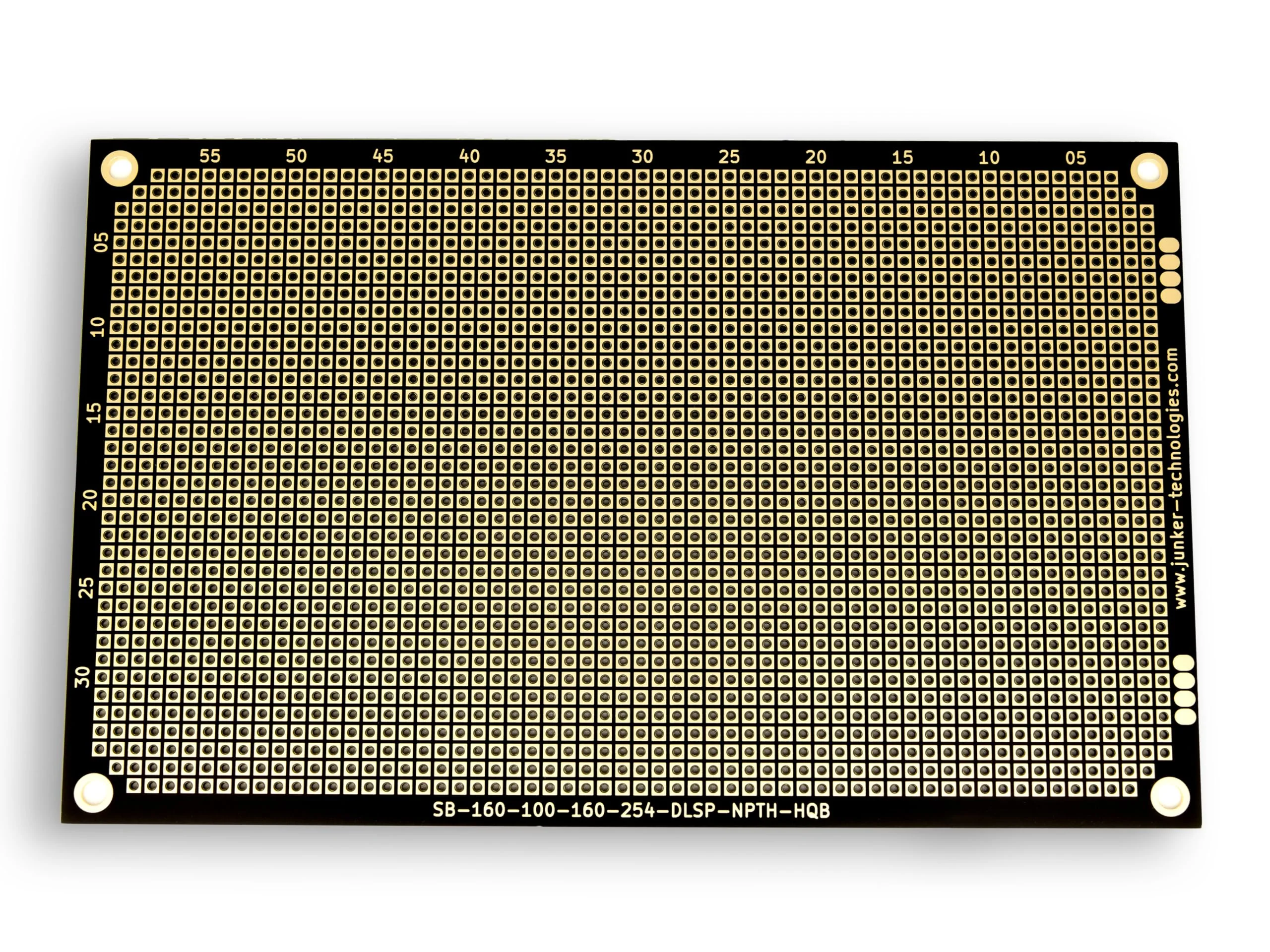 PROTOPATCH® Premium Perforated Grid Board (Pack of 3) | 160 x 100 mm | Double Sided | Square Pads | Black | NPTH | 2.54 mm Pitch - Image 4