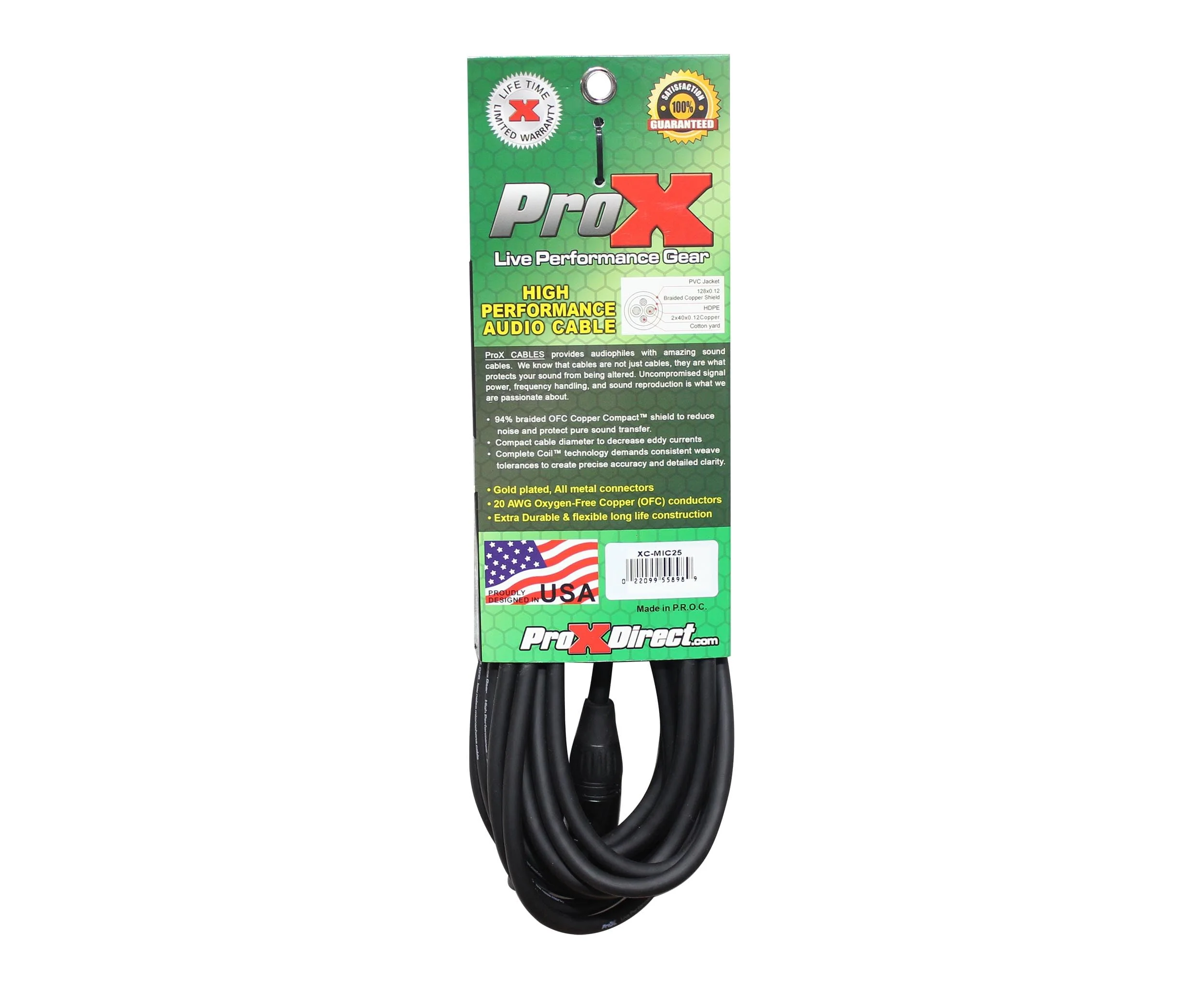Prox XC-MIC2525 Ft. Balanced XLR-F to XLR-M High Performance Microphone Cable - Image 3