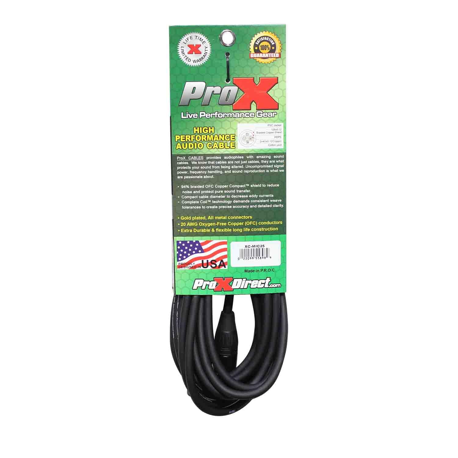Prox XC-MIC2525 Ft. Balanced XLR-F to XLR-M High Performance Microphone Cable - Image 4