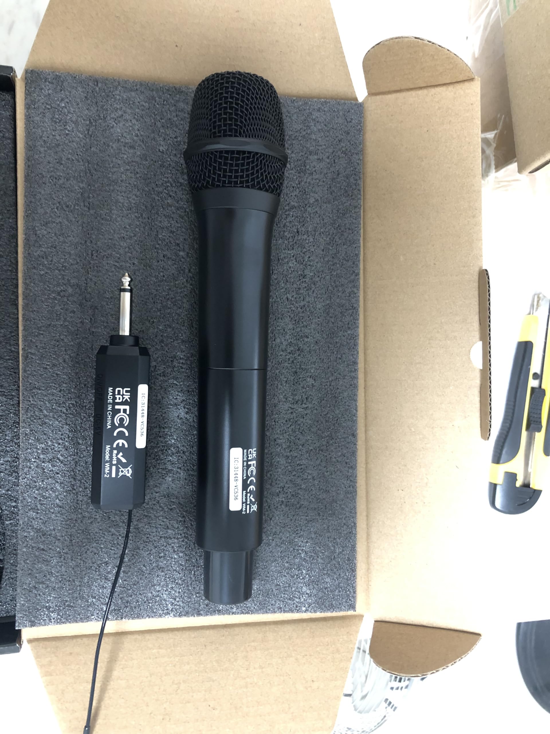 PROZOR UHF Wireless Microphone with Volume Treble Bass Echo Control, Wireless Rechargeable Mic Dual Handheld Dynamic Mic System with Rechargeable Receiver, for Karaoke Machines, DJ, Church, Weddings Rechargeable Portable Bluetooth UHF Mic – Echo Control - Image 9