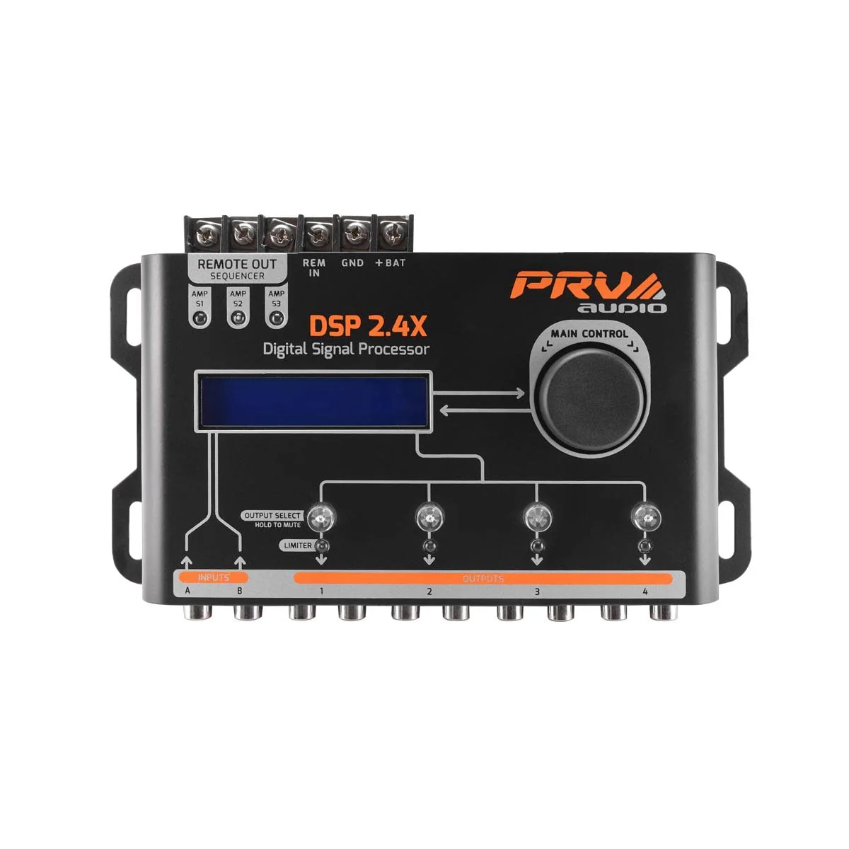 PRV AUDIO Car Audio DSP 2.4X Digital Crossover and Equalizer 4 Channel Full Digital Signal Audio Processor DSP with Sequencer Remote Relay - Image 2
