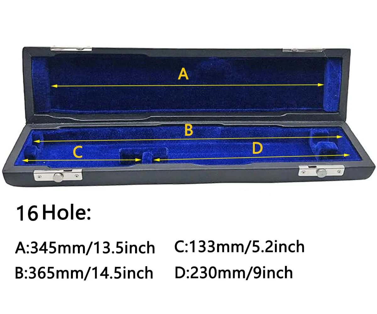 PU Leather Flute Case Carrying Handbag Durable for 16 Holes Flute C Foot with Adjustable Shoulder Strap - Image 6