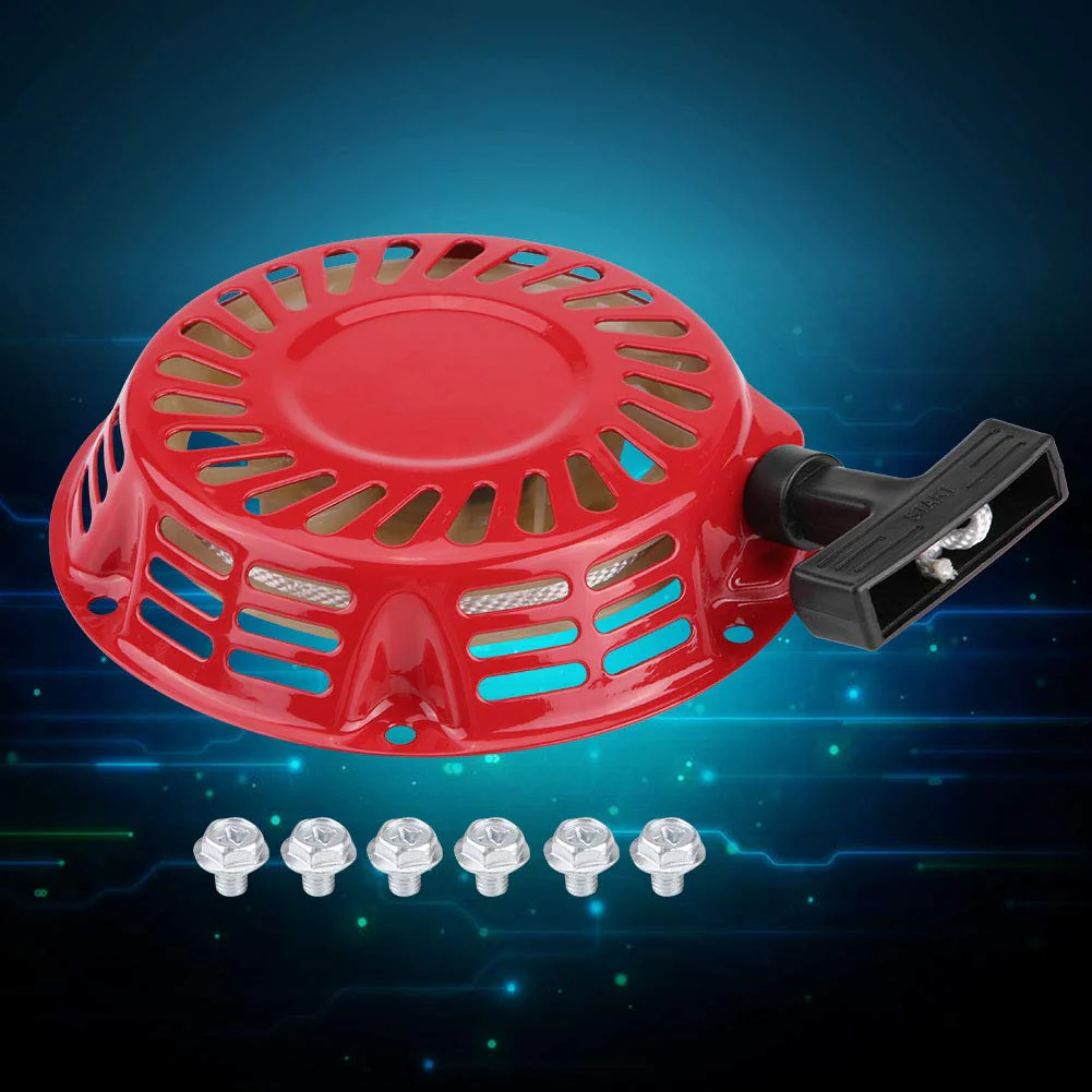 Pulley Starter Vibrating Plate Pull Start Starter Pull Start Assembly for 2KW 168F Petrol Generator - Image 4
