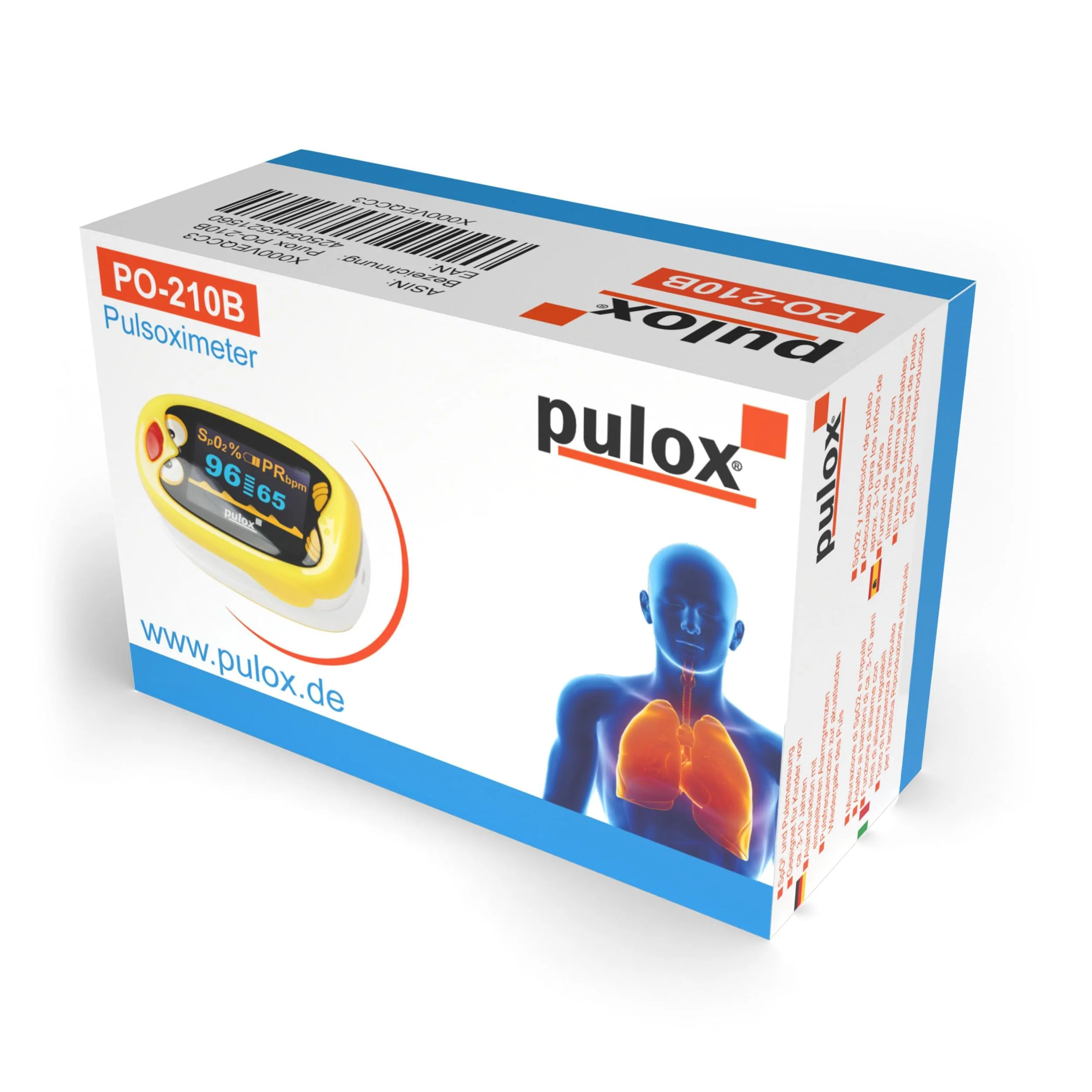 Pulox PO-210B Children's Pulse Oximeter - Battery Operated Finger Pulse Oximeter for Children and Toddlers - Image 7