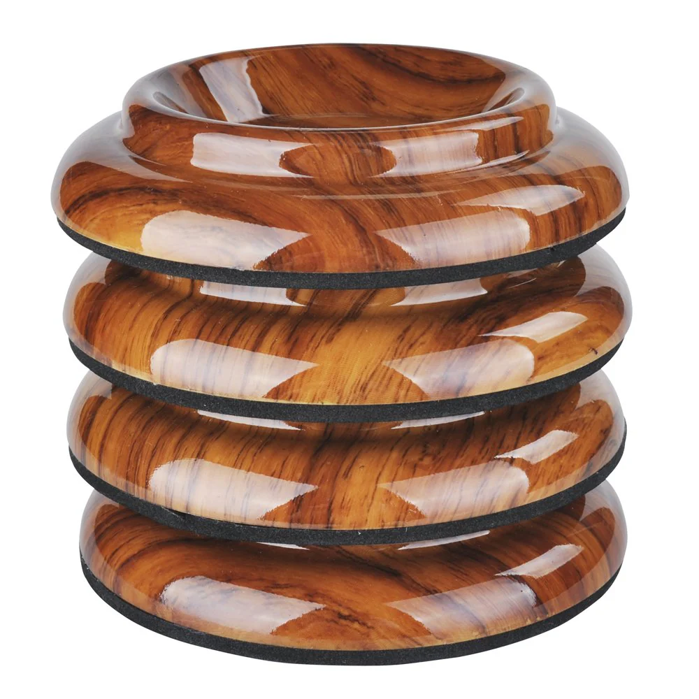 PUNK ABS Upright Piano Caster Cups Set of 4 Slip Resistant Leg Protector (Rosewood) Rosewood - Image 2