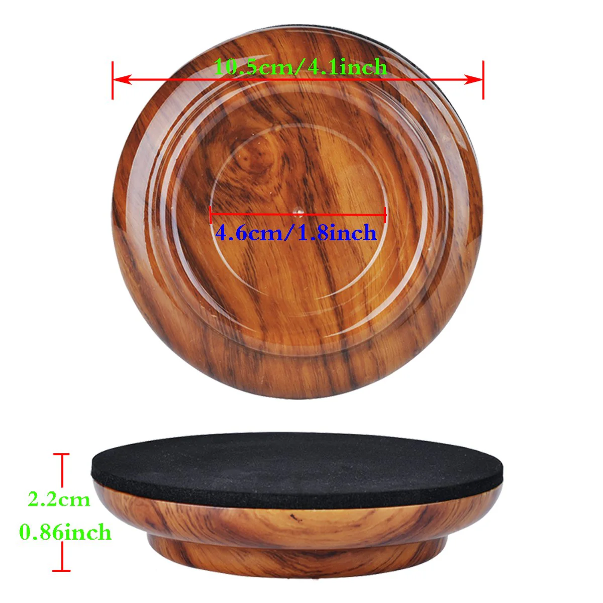 PUNK ABS Upright Piano Caster Cups Set of 4 Slip Resistant Leg Protector (Rosewood) Rosewood - Image 7