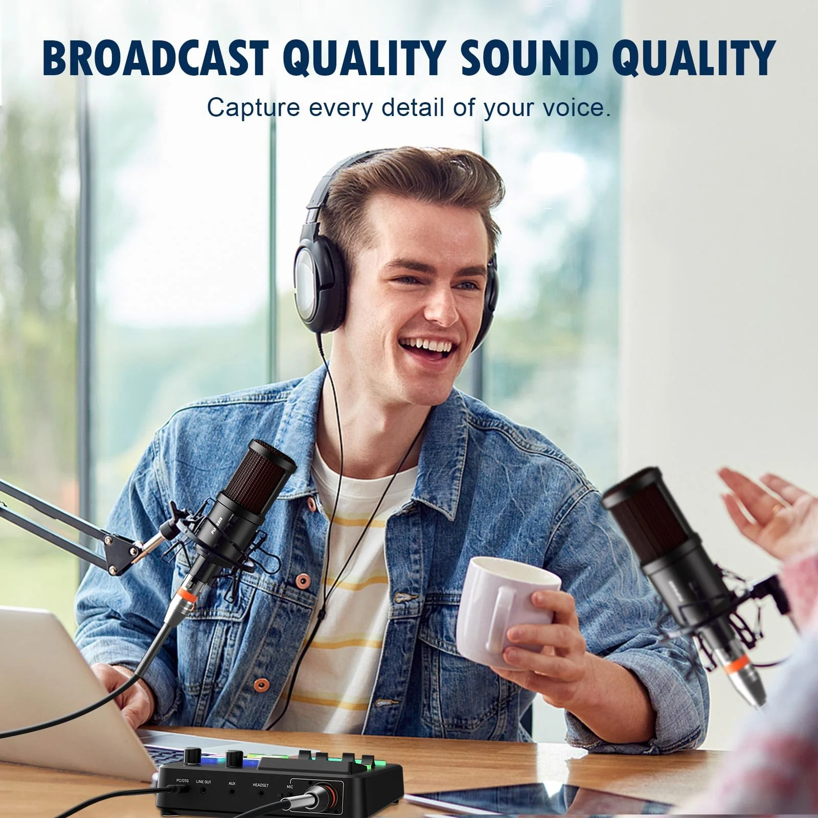 PUPGSIS XLR Dynamic Microphone, PC Computer Gaming Streaming Microphone for Podcast Recording, Vocal Capture, Content Creation, Cardioid Studio Mic for Audio Interface, Mixer, Sound Board - Image 4