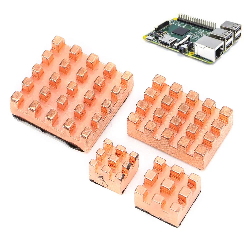 Pure Copper Heatsink, 4 Heatsinks Made of Pure Copper, Durable and Unbreakable for Raspberry PI 4B 1G 2G 4G (Copper) - Image 3