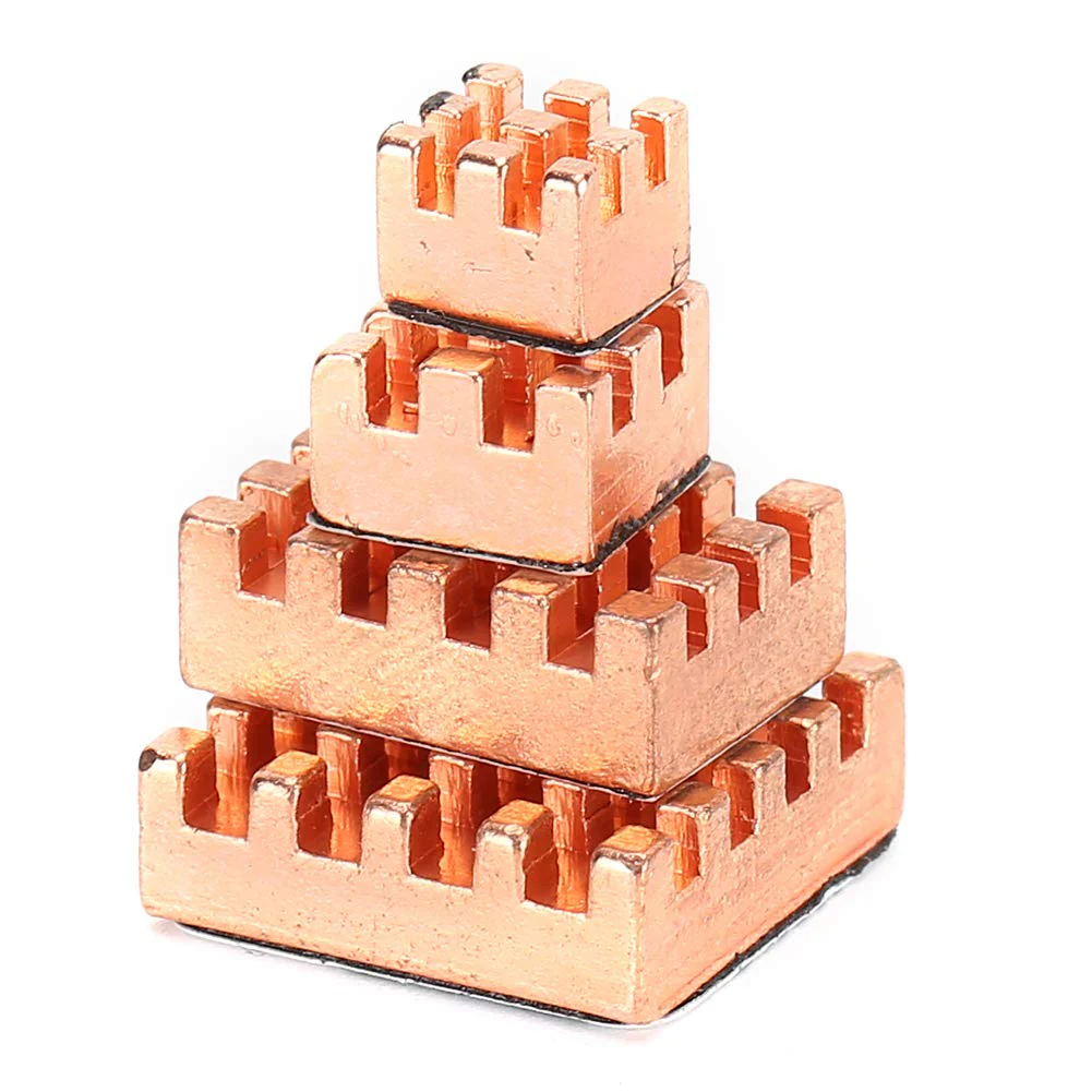 Pure Copper Heatsink, 4 Heatsinks Made of Pure Copper, Durable and Unbreakable for Raspberry PI 4B 1G 2G 4G (Copper) - Image 5