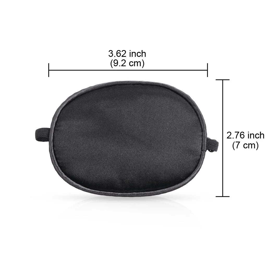 Pure Silk Eye Patch For Adults, Amblyopia Obscure Astigmatism Training Strabismus Correction Black - Image 2