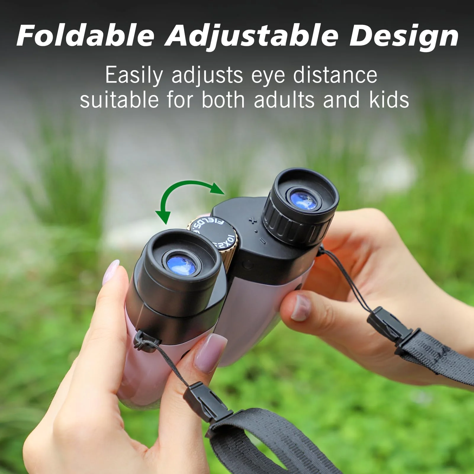 PUROO 10x25 Compact Binoculars for Adults – Lightweight Mini Opera Glasses for Concerts, Theater, Travel & Cruise, Bird Watching – Pink Small Binoculars for Women, Teens & Kids - Image 4