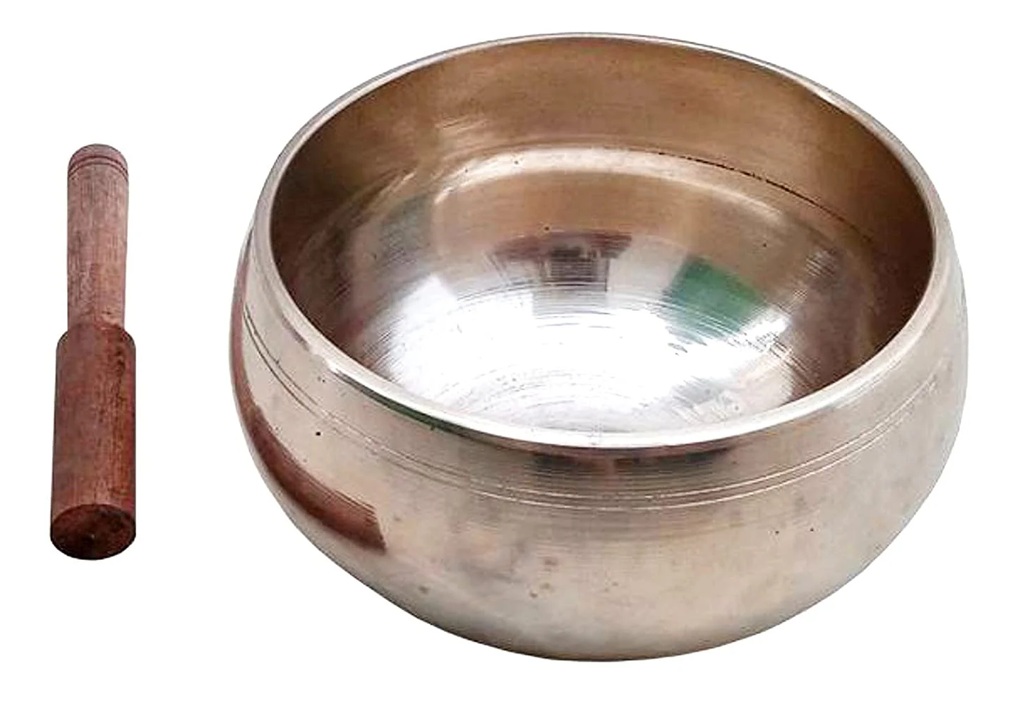 Purpledip Bell Metal Singing Bowl: Dhyana Musical Instrument For Meditation, 3.5 Inches, Gold (12397) Scripture design | 4 inches | Gold | No pillow cushion - Image 2