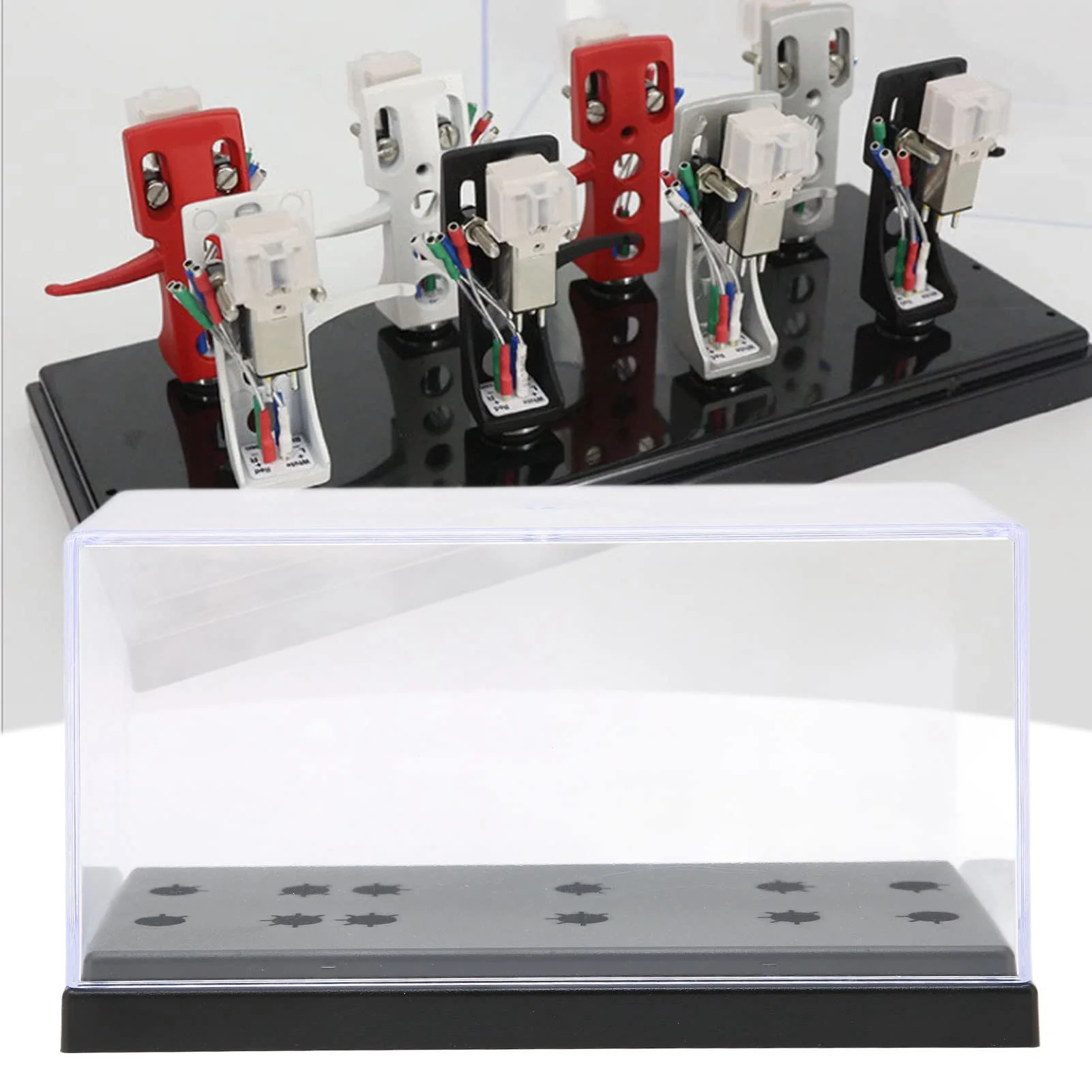 PUSOKEI Universal Turntable Headshell Cartridge Keeper, Record Player Stylus Holder Acrylic Box Phono Shell Case,Phonograph Turntable Cartridge Keeper Box. - Image 4