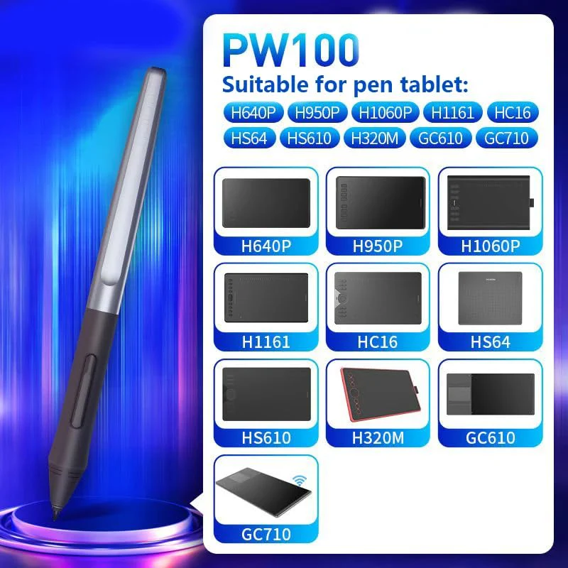 PW100 Passive Pen only Suitable for huion Pen tablet H640P H950P H1060P H1161 HC16 HS64 GC710 HS610 H320M GC610 - Image 2