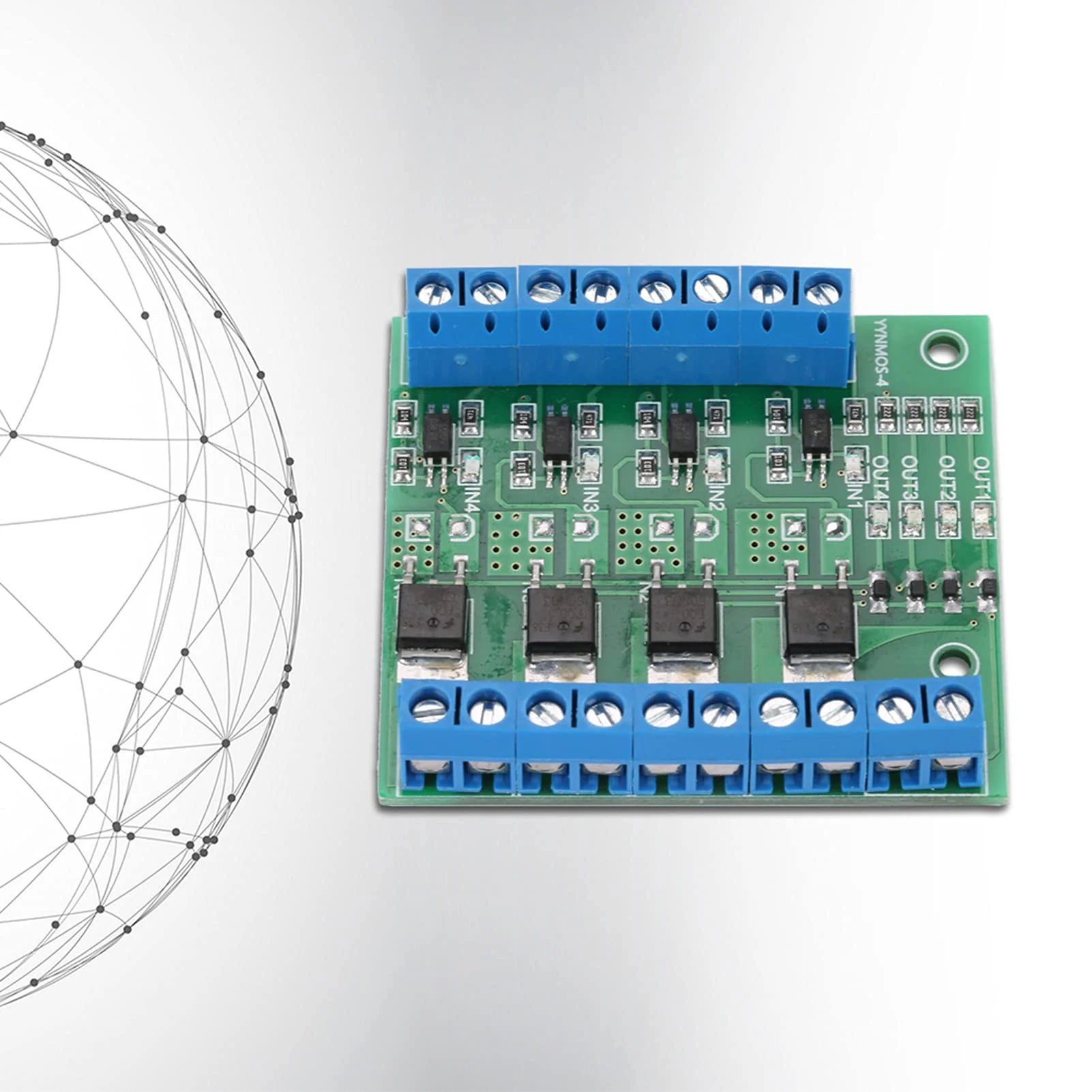 PWM 4 Channel PLC Amplifier Mosfet Module Mosfet PCB MOSFET Amplifier PCB Module Driver 3-20V to 3.7-27VDC 10A - Image 4