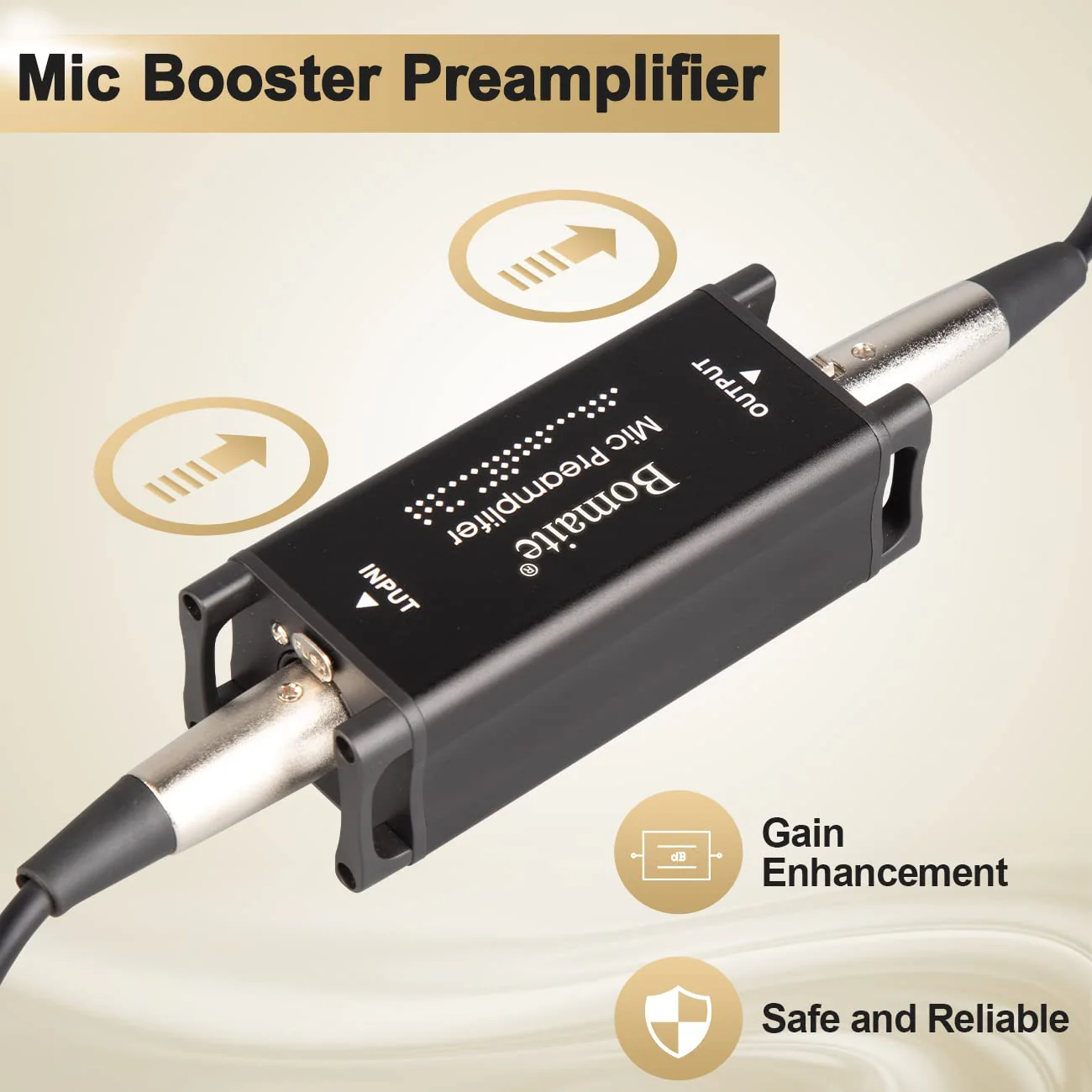 PX2 Dynamic Microphone Booster, Preamp Audio Booster for Studio or Home Recording, Livestream, Broadcast or Podcast - Single Channel for dynamic and ribbon microphones - Image 2