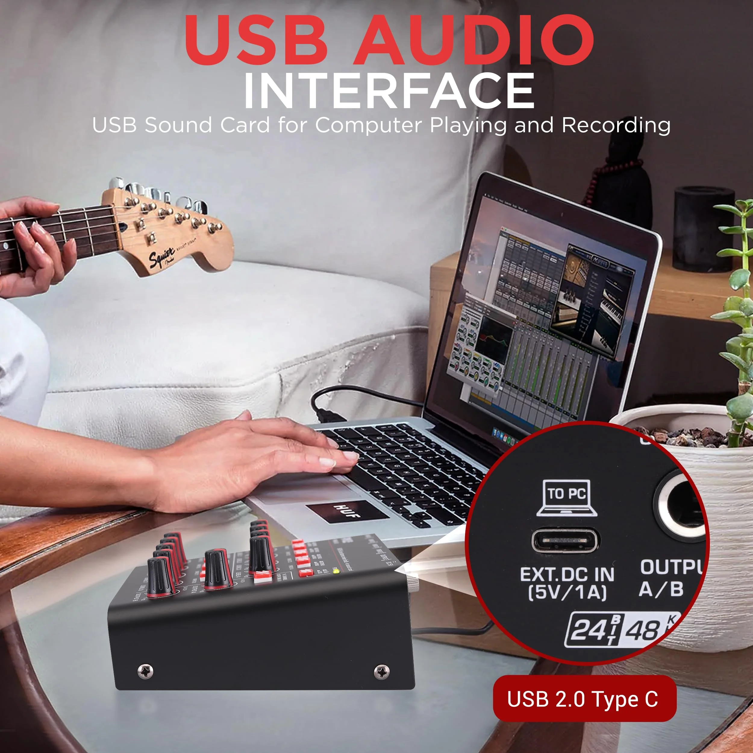 Pyle 8-Channel Wireless BT Streaming Mini Line Mixer with USB Audio Interface - 8 Mono/Stereo Switching Inputs | Ultra-low Noise Design with High Headroom | Built-in USB Sound Card - PMAX8 - Image 6