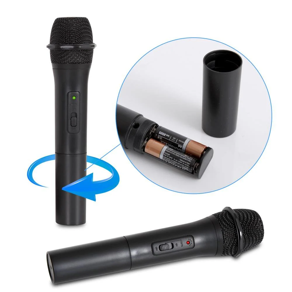 Pyle Dual Channel Wireless Microphone System - Dual Frequency Wireless Mic Receiver Set with 2 Handheld Dynamic Transmitter Mics, Receiver Base - PA, Karaoke, Dj Party - PDWM2130 - Image 3