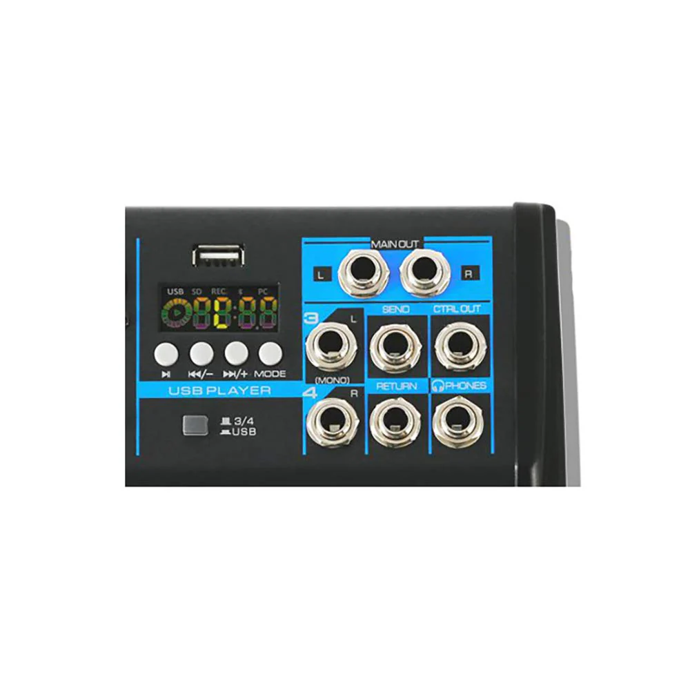 Pyle Professional Audio Mixer Sound Board Console System - Interface 4 Channel Digital USB Bluetooth MP3 Computer Input 48V Phantom Power Stereo DJ Studio Streaming FX 16-Bit DSP processor - PMXU43BT - Image 4