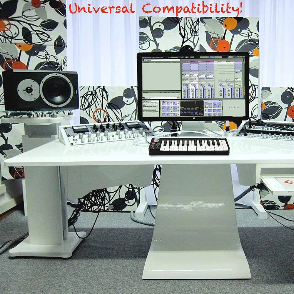 Pyle USB MIDI Keyboard Controller - Upgraded 25 Key Portable Audio Recording Workstation Equipment - Hardware Buttons Control any DAW Software for Computer Music Production - PMIDIKB10_0 - Image 6