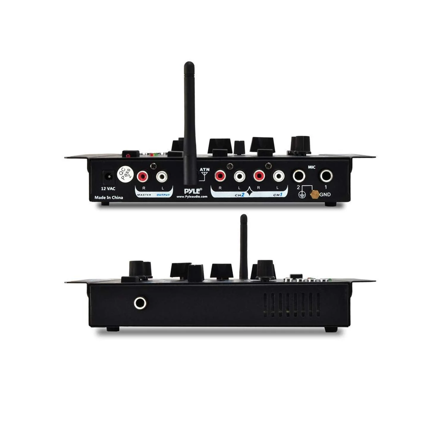 Pyle Wireless DJ Audio Mixer - 3 Channel Bluetooth Compatible DJ Controller Sound Mixer, Mic-Talkover, USB Reader, Dual RCA Phono/Line In, Microphone Input, Headphone Jack, Black - PMX7BU 3-Channel - Image 6
