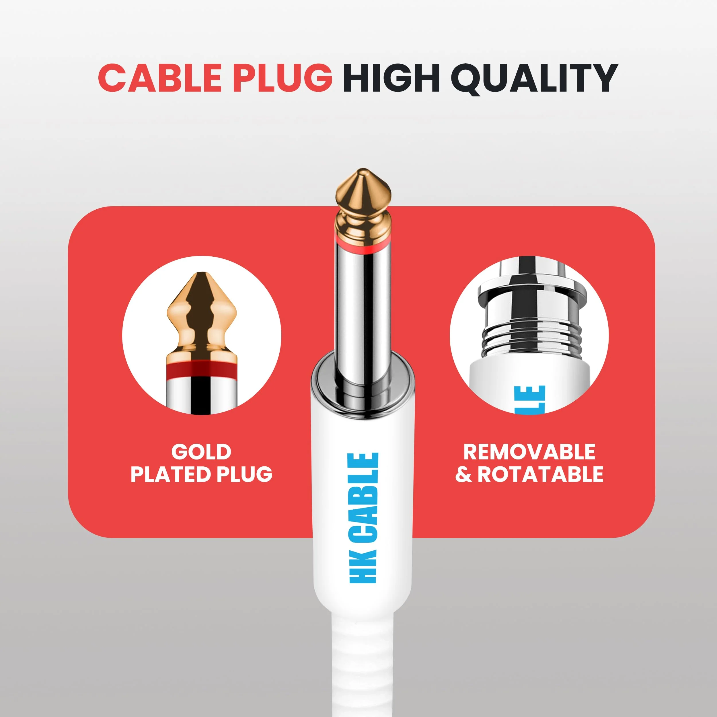 PyleUsa 10 Ft. Guitar Instrument Cable - AMP Cord Straight 1/4-Inch TS to Straight for Electric Guitar, Bass, Keyboard, Flexible Tweed Jacket, Gold Plated Plug - PPJJ101 - Image 3