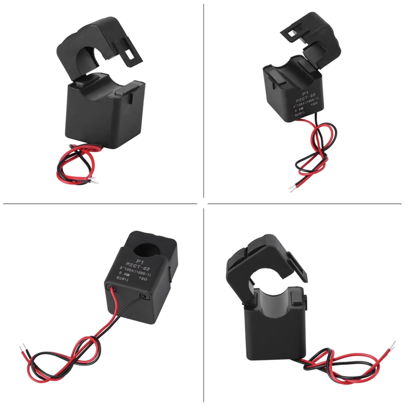 PZCT-02 Current Transformer Set 100 A AC Current Sensor for Energy Meter Precision Coil Sensor in Split Design Pack of 3 - Image 2