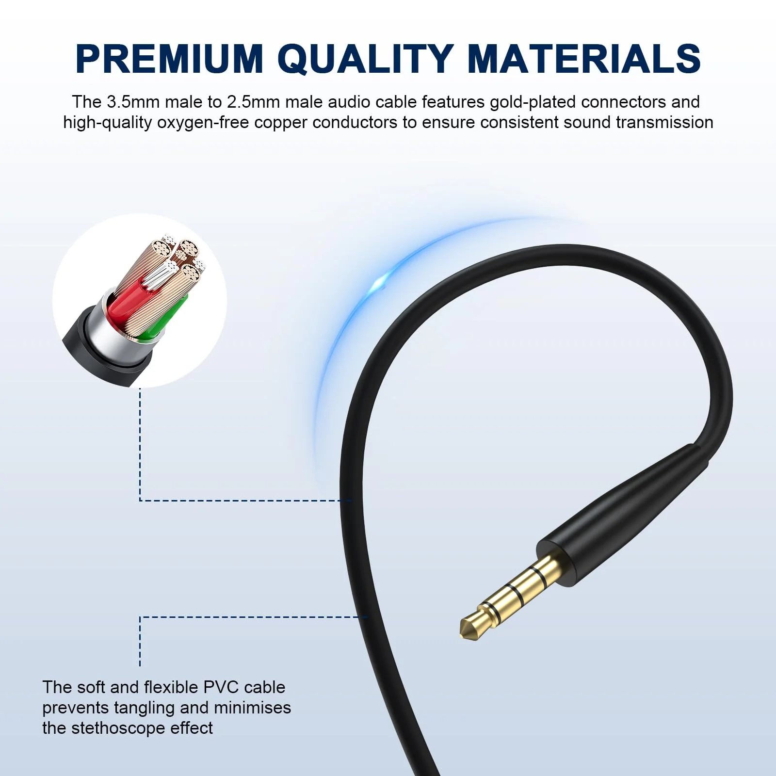 QC45 Microphone Compatible with Bose QC45 Wireless Noise Cancelling Headphones, Boom Gaming Microphone Cable with Mute Switch for PS4, PS5, PC, Xbox One Controller (QC45 Boom Mic, 3.5mm Y-Splitter) - Image 5
