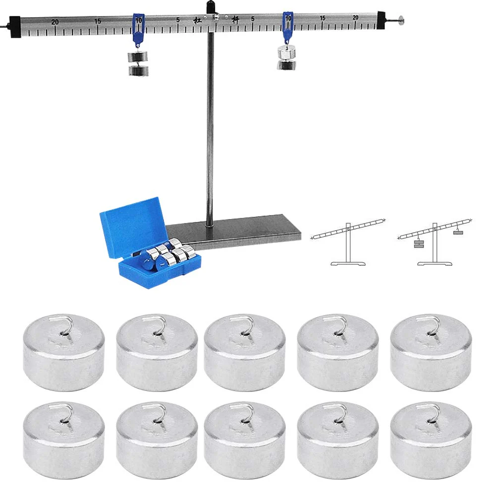 Qcwwy 10 Piece Laboratory Weights 50g Weight Calibration Weight Set with Hook and Ring Scale Calibration Weight Kit for School Grouping Experiments - Image 2